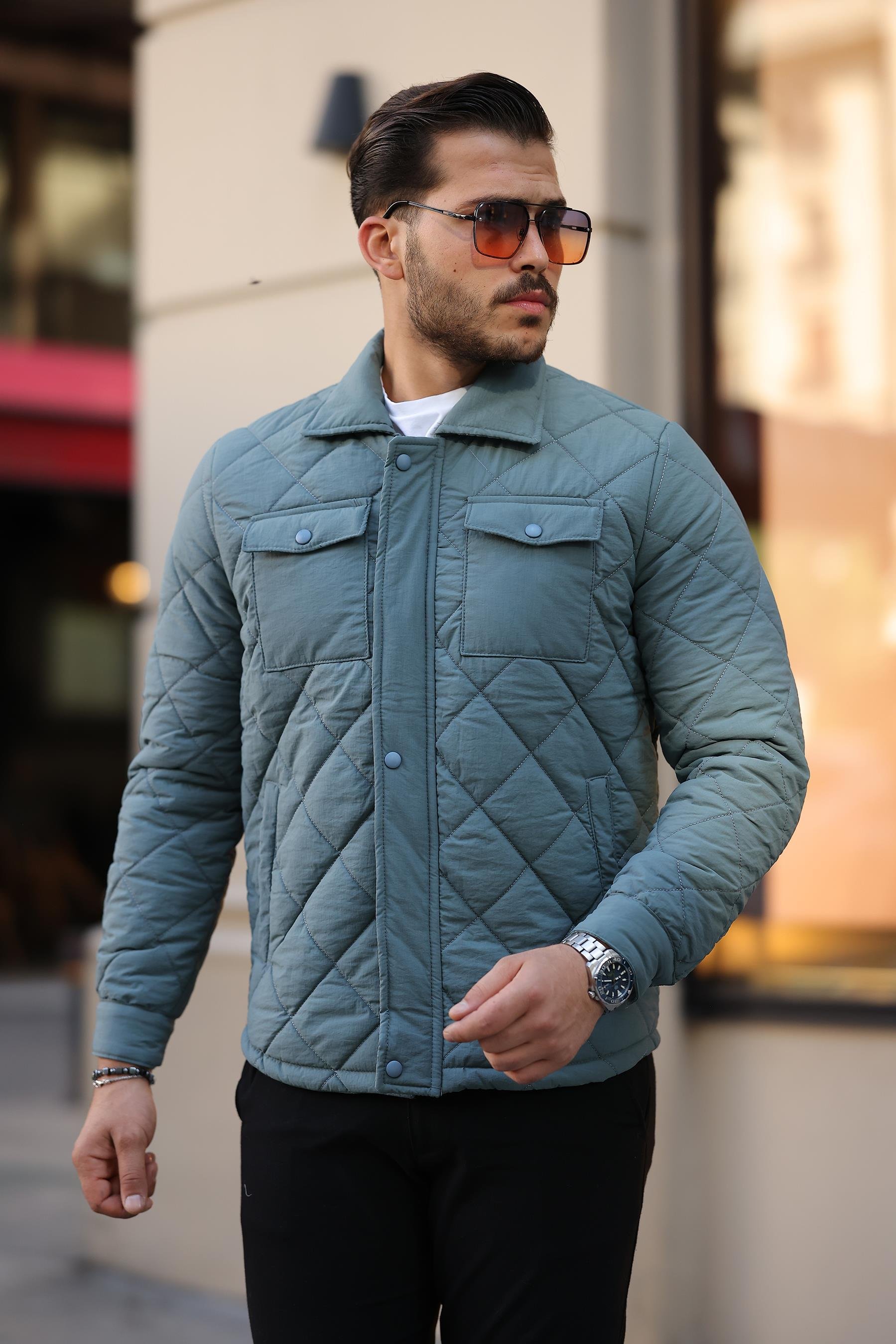 Su Geçirmez Erkek Şişme Mont