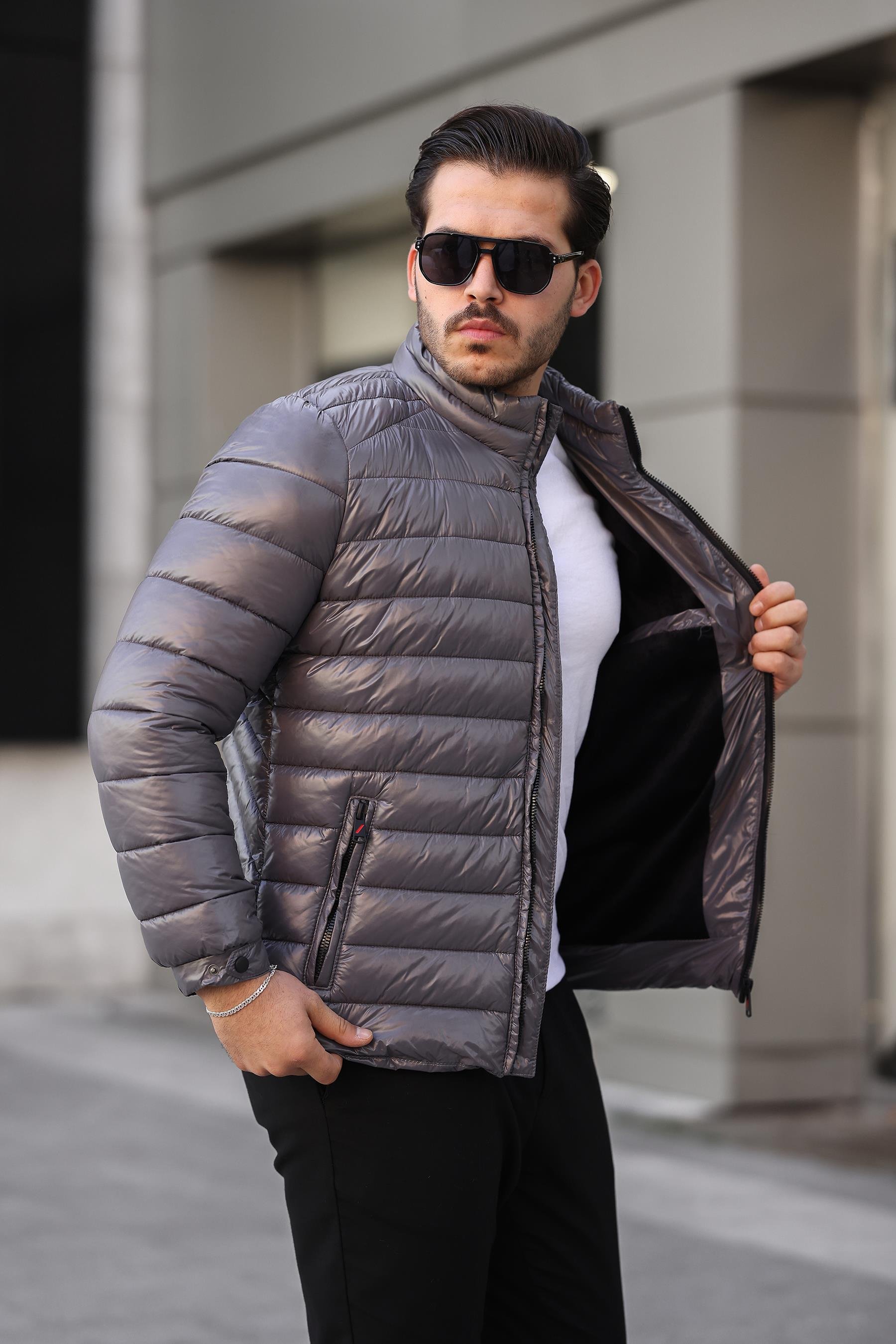 Su ve Rüzgar Geçirmez Erkek Şişme Mont