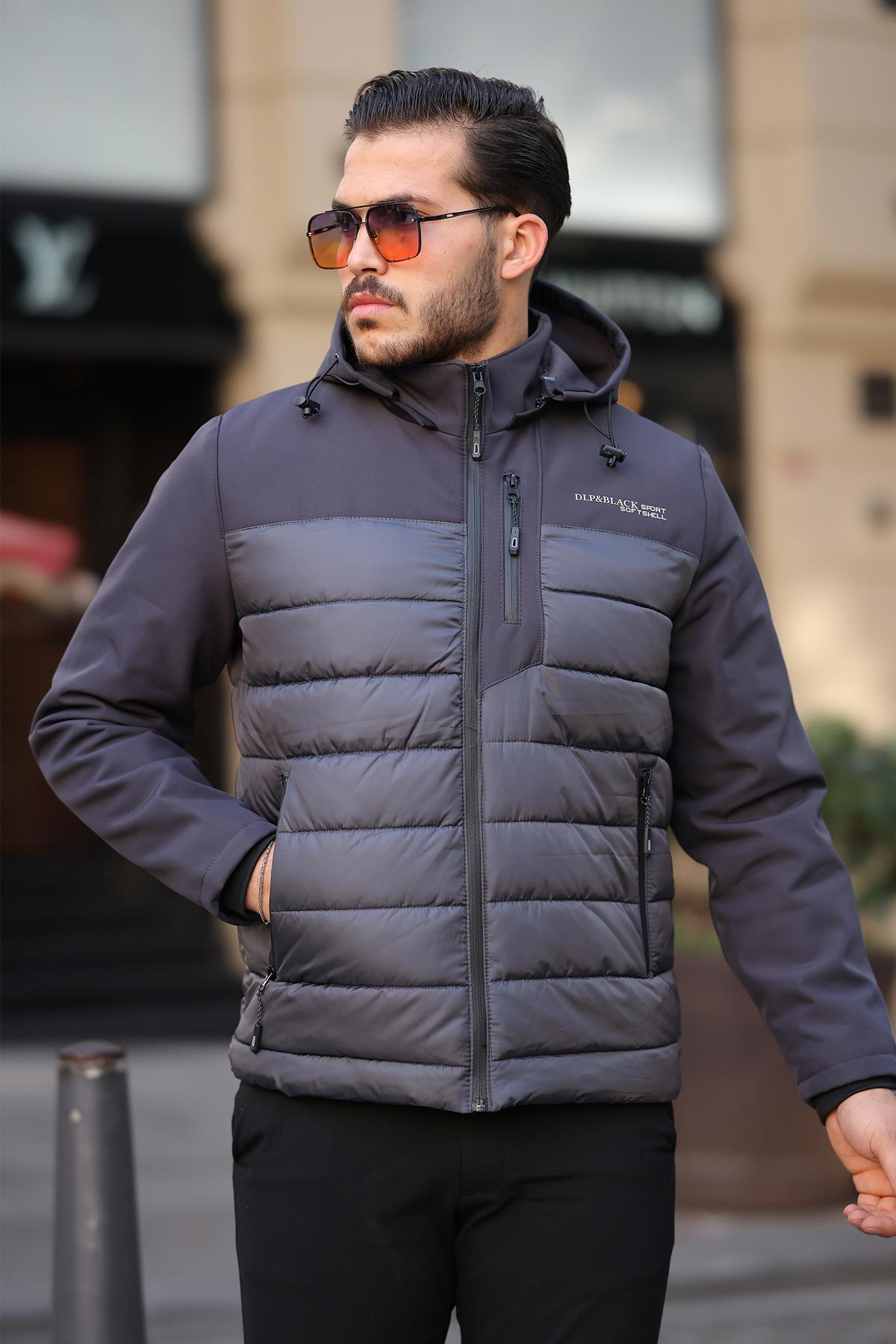 Su ve Rüzgar Geçirmez Softshell Erkek Şişme Mont