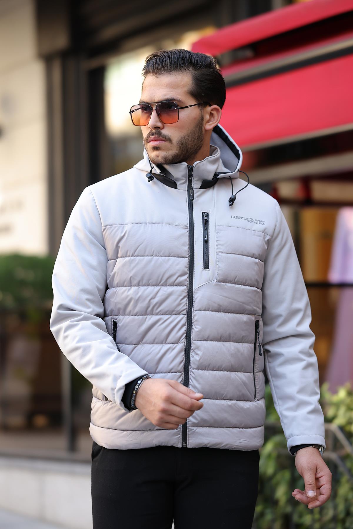 Su ve Rüzgar Geçirmez Softshell Erkek Şişme Mont