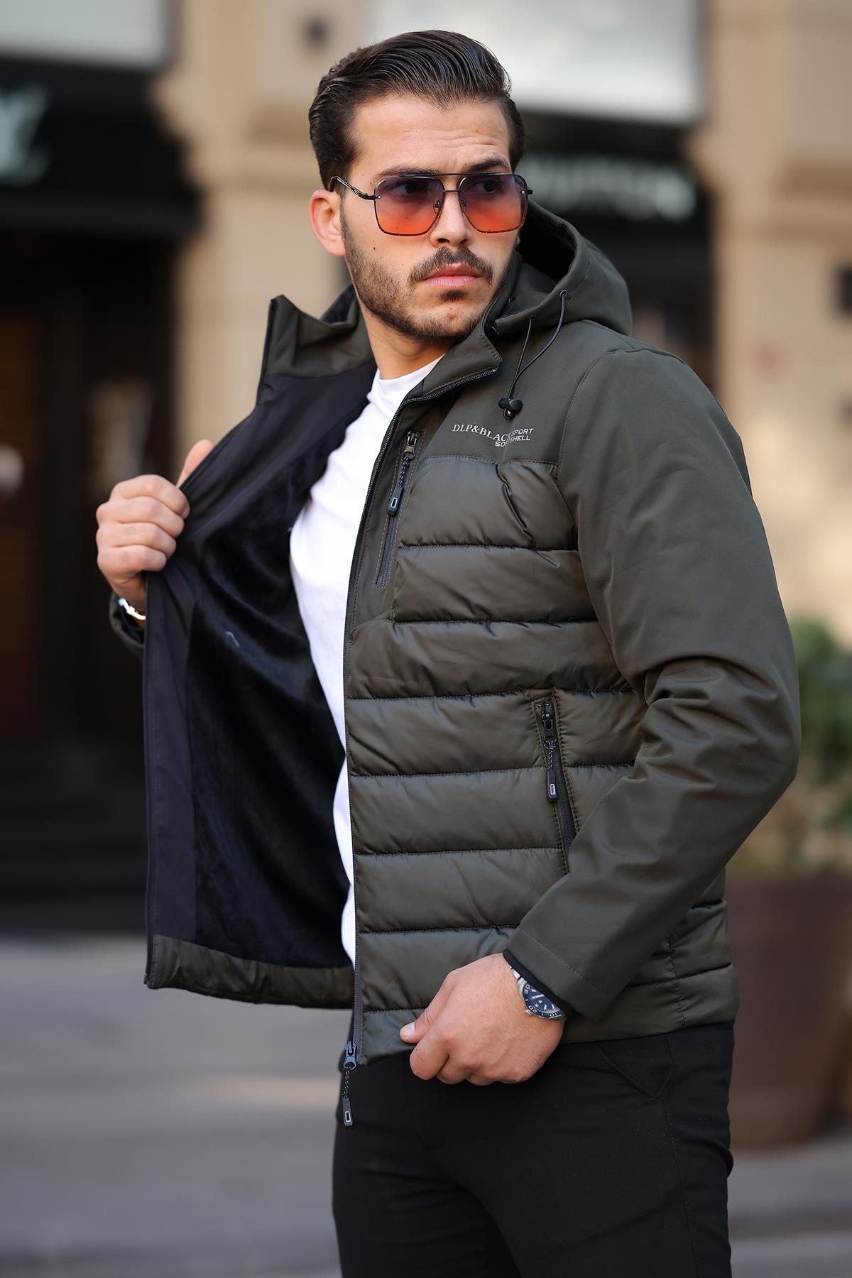 Su ve Rüzgar Geçirmez Softshell Erkek Şişme Mont