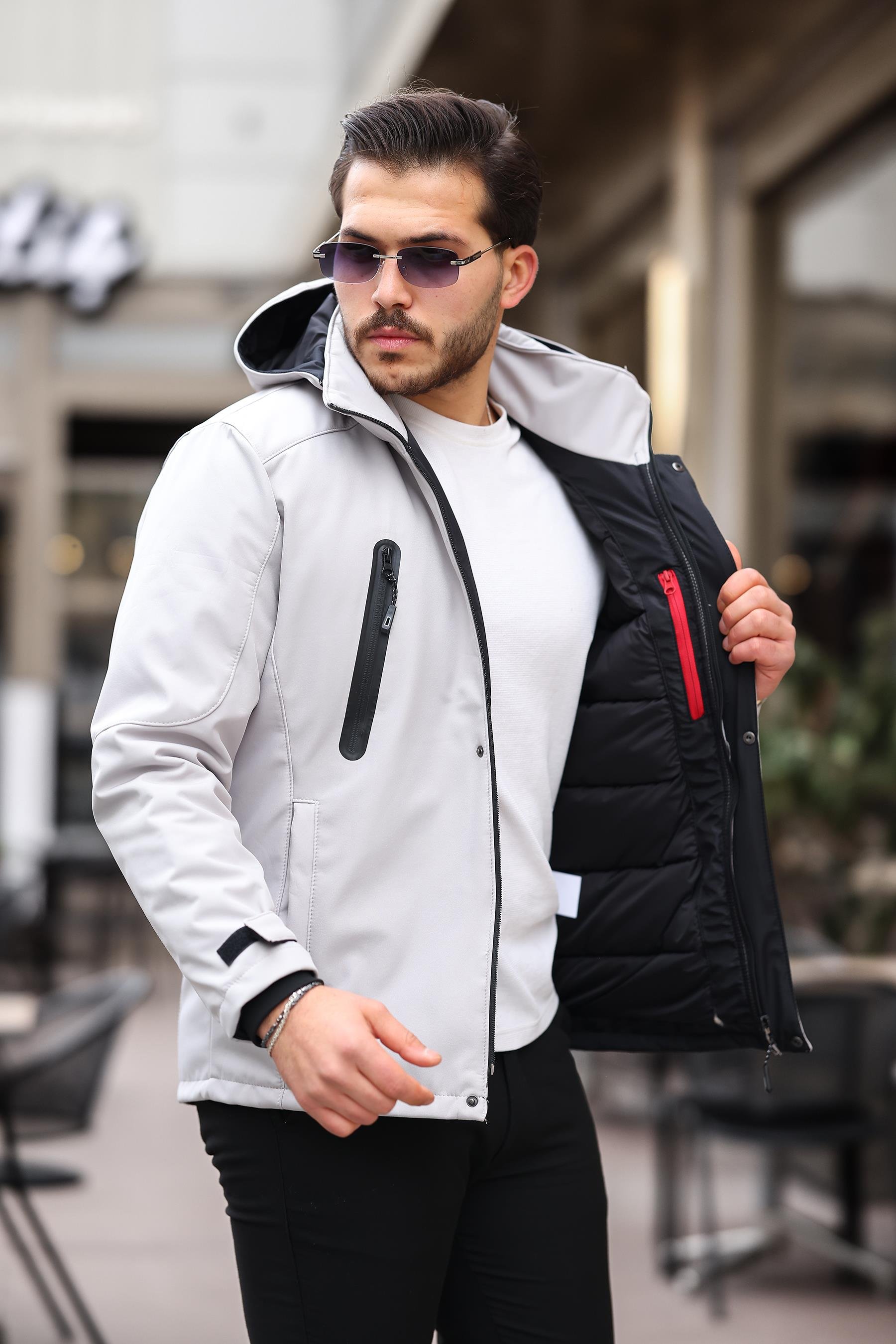 Su ve Rüzgar Geçirmez Termal Softshell Erkek Mont