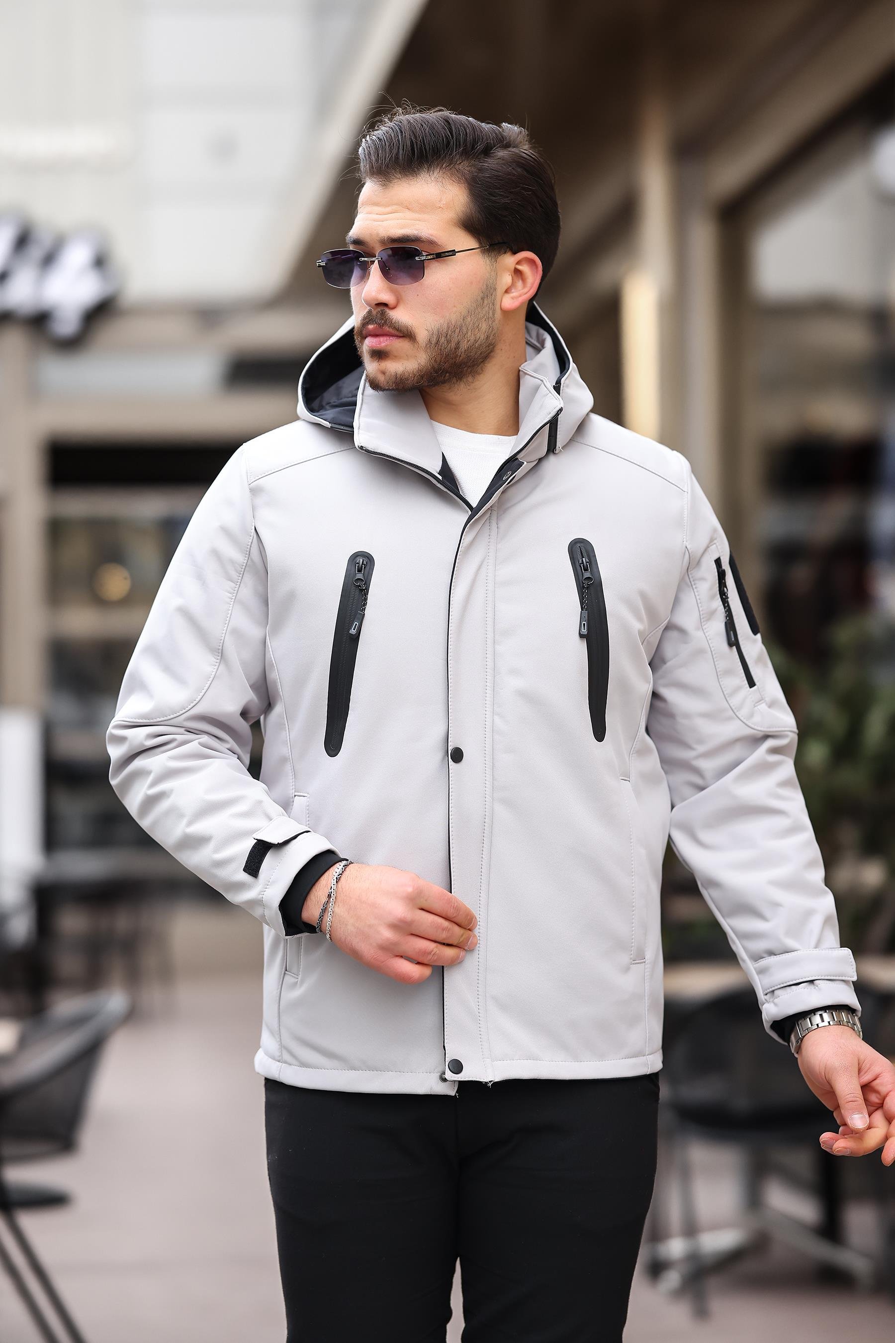 Su ve Rüzgar Geçirmez Termal Softshell Erkek Mont