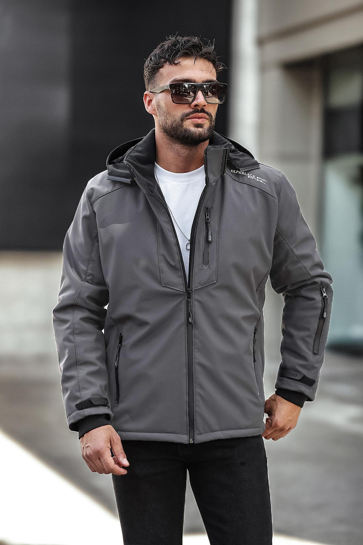 Su ve Rüzgar Geçirmez Termal Softshell Erkek Mont