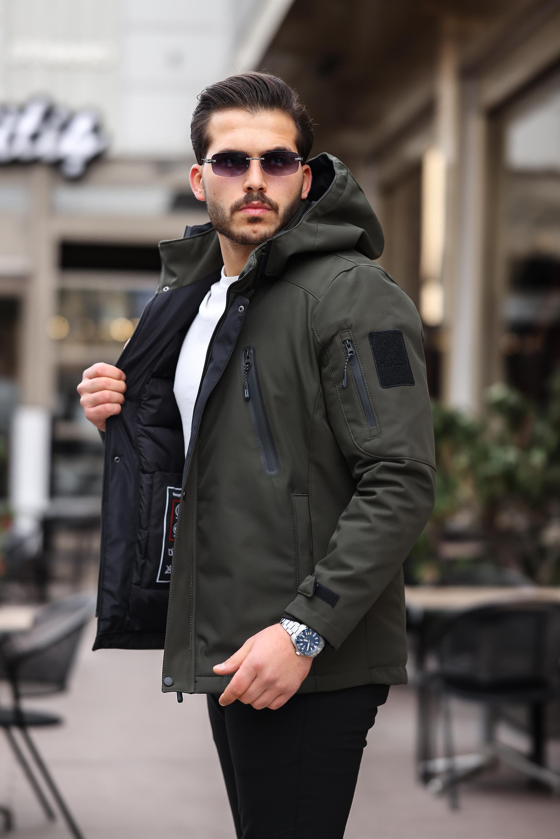 Su ve Rüzgar Geçirmez Termal Softshell Erkek Mont