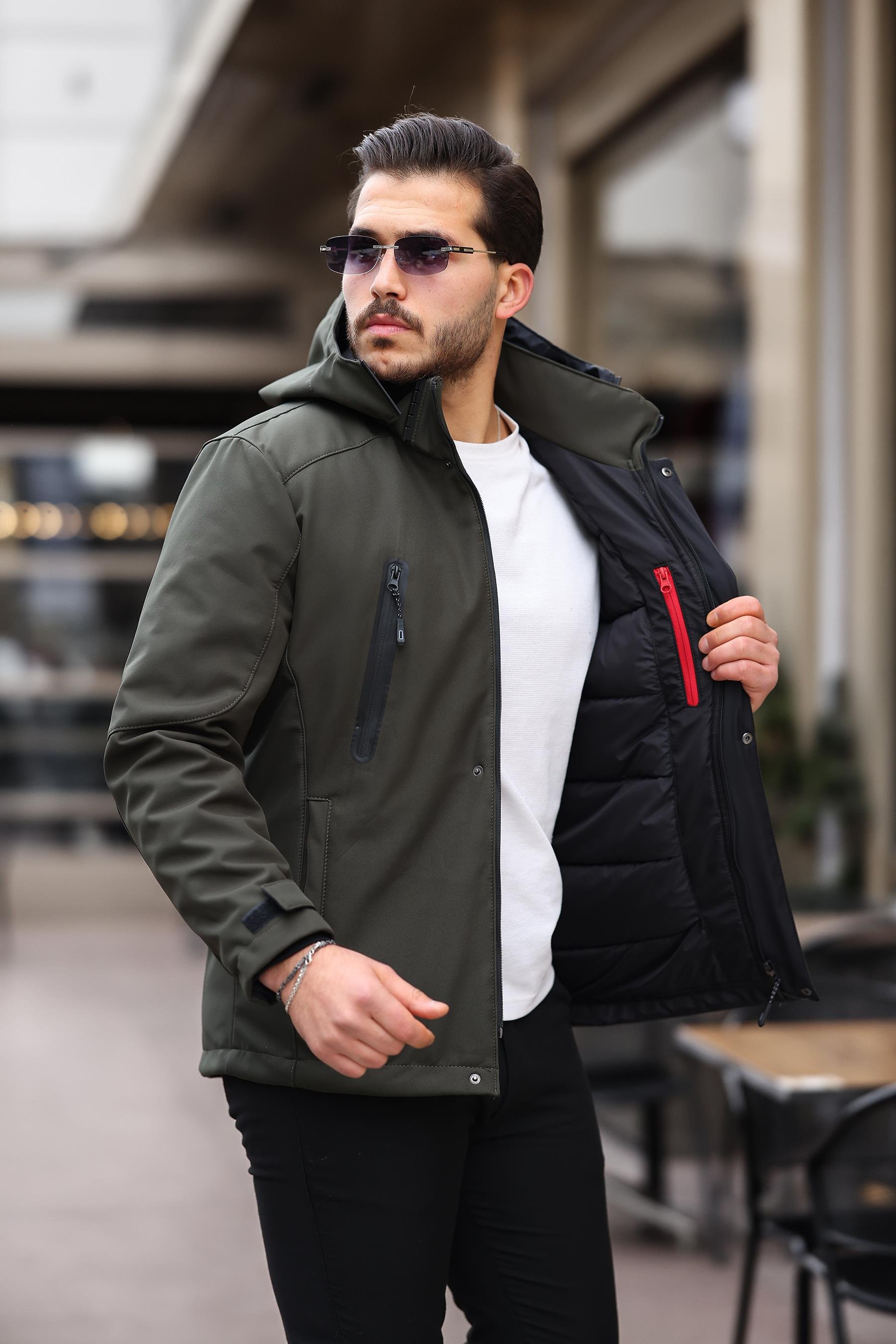 Su ve Rüzgar Geçirmez Termal Softshell Erkek Mont