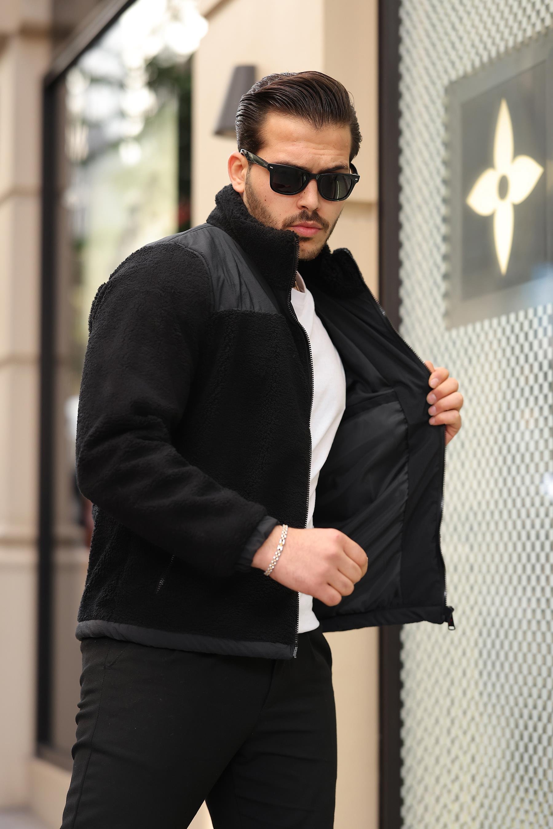 Unisex Peluşlu Kadın Erkek Mont