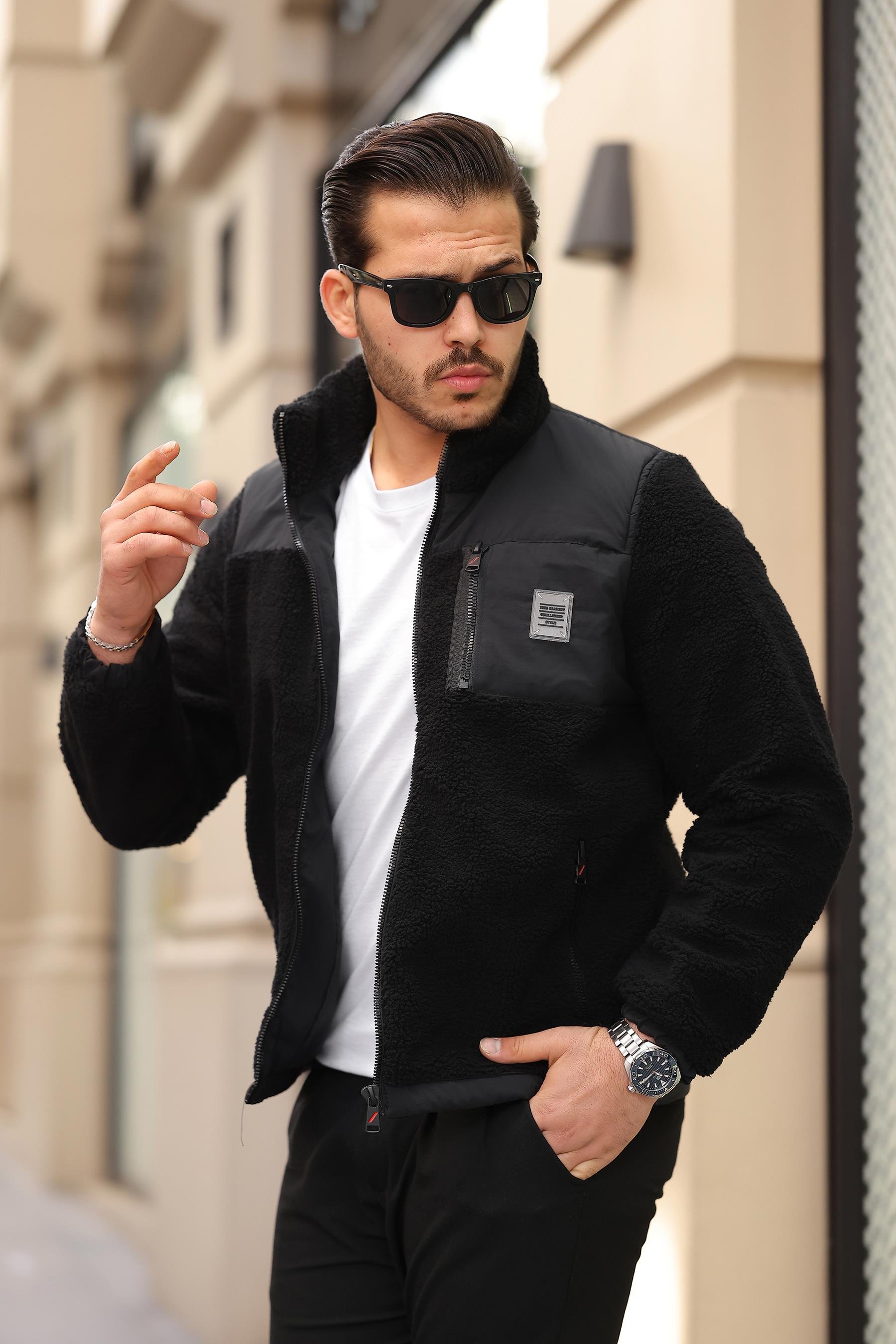 Unisex Peluşlu Kadın Erkek Mont