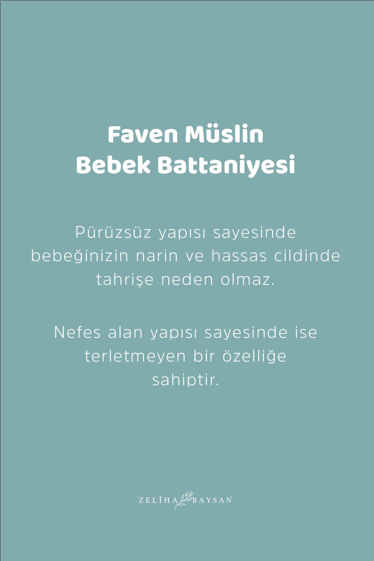 Faven Müslin Bebek Battaniyesi Mint