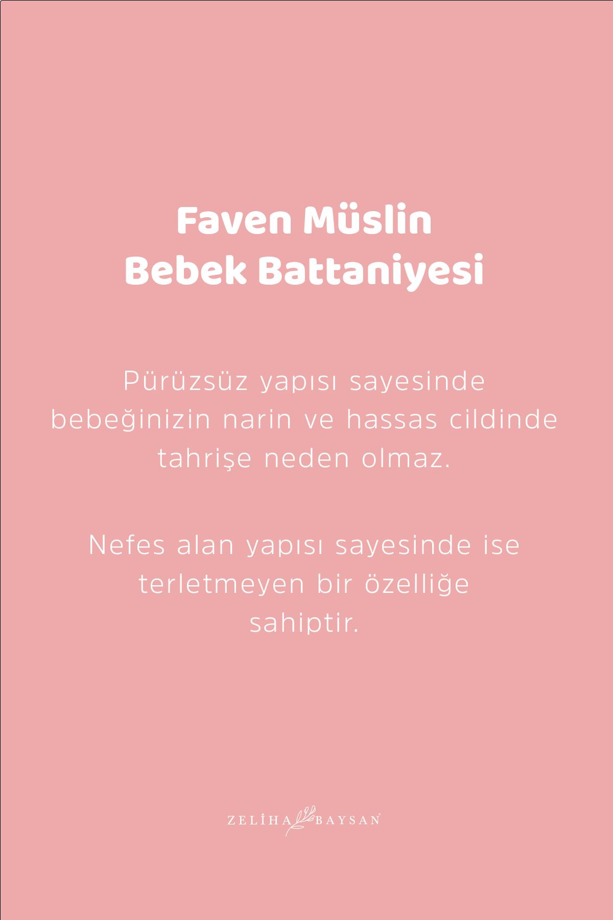 Faven Müslin Bebek Battaniyesi Pembe