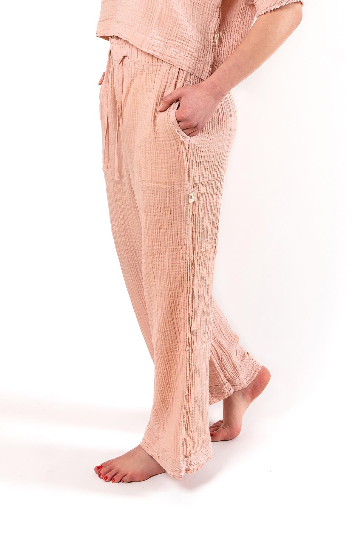 Faven Müslin Pantolon Pembe