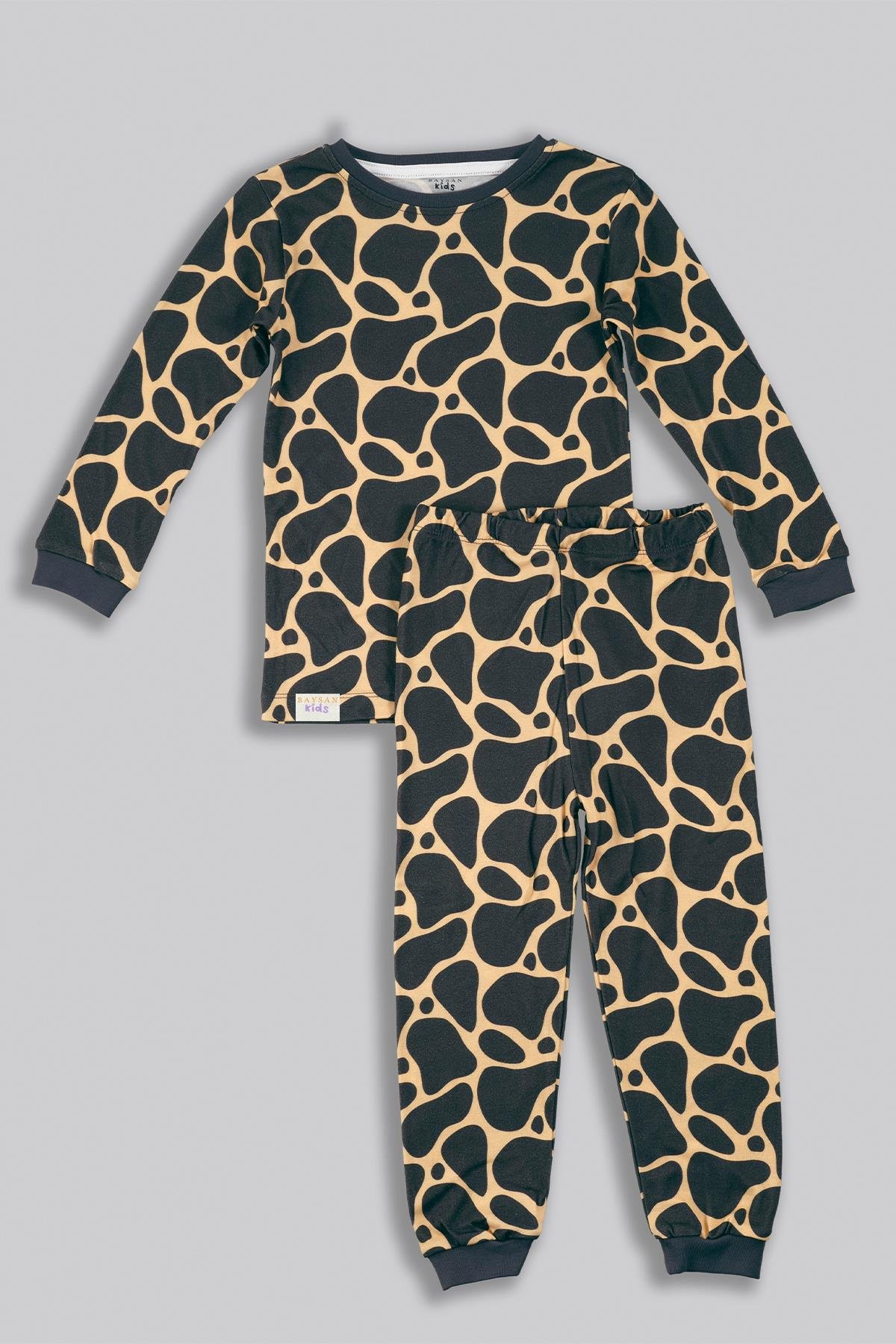 Giraffe Baskılı Bambu Bebek & Çocuk Alt-Üst Takım