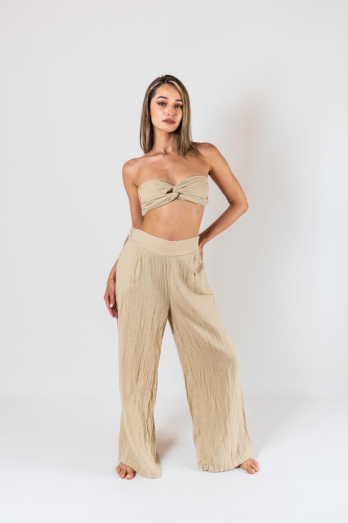 Kyra Müslin Pantolon Bej