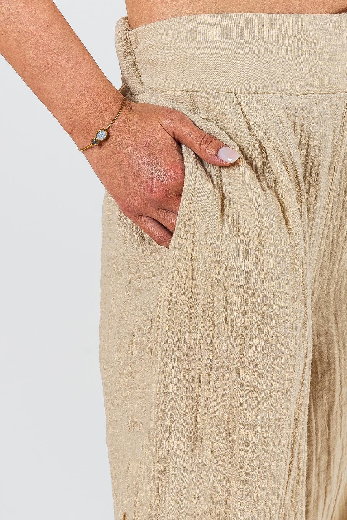 Kyra Müslin Pantolon Bej