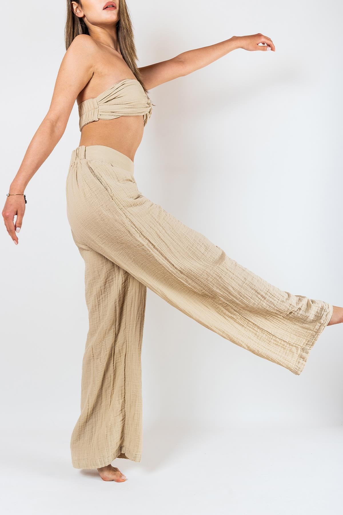 Kyra Müslin Pantolon Bej