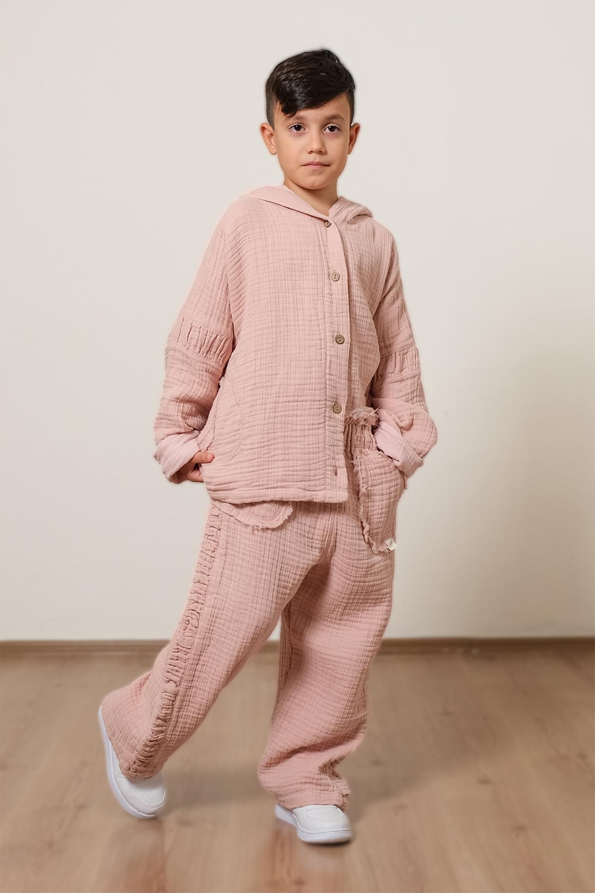 Lambert Müslin Ceket Pembe