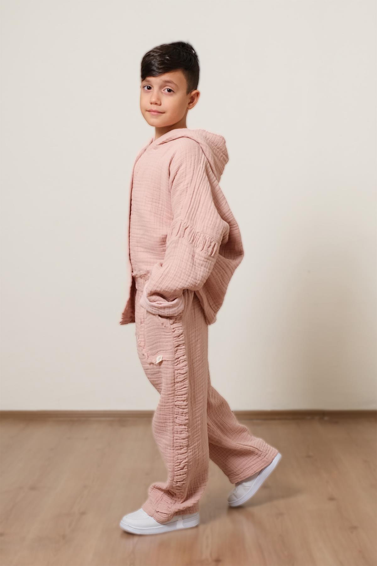 Lambert Müslin Ceket Pembe