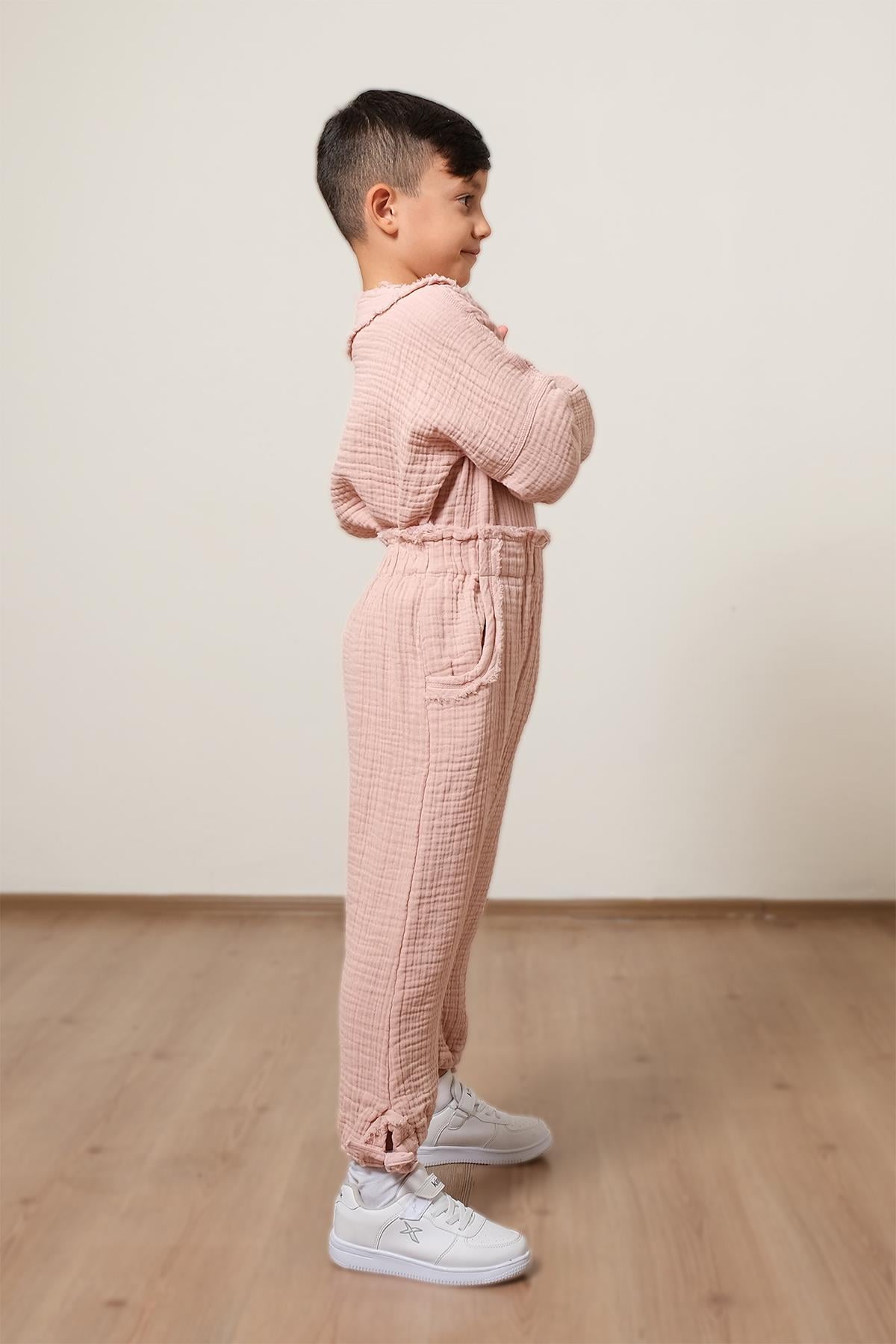 Lambert Müslin Şalvar Pembe