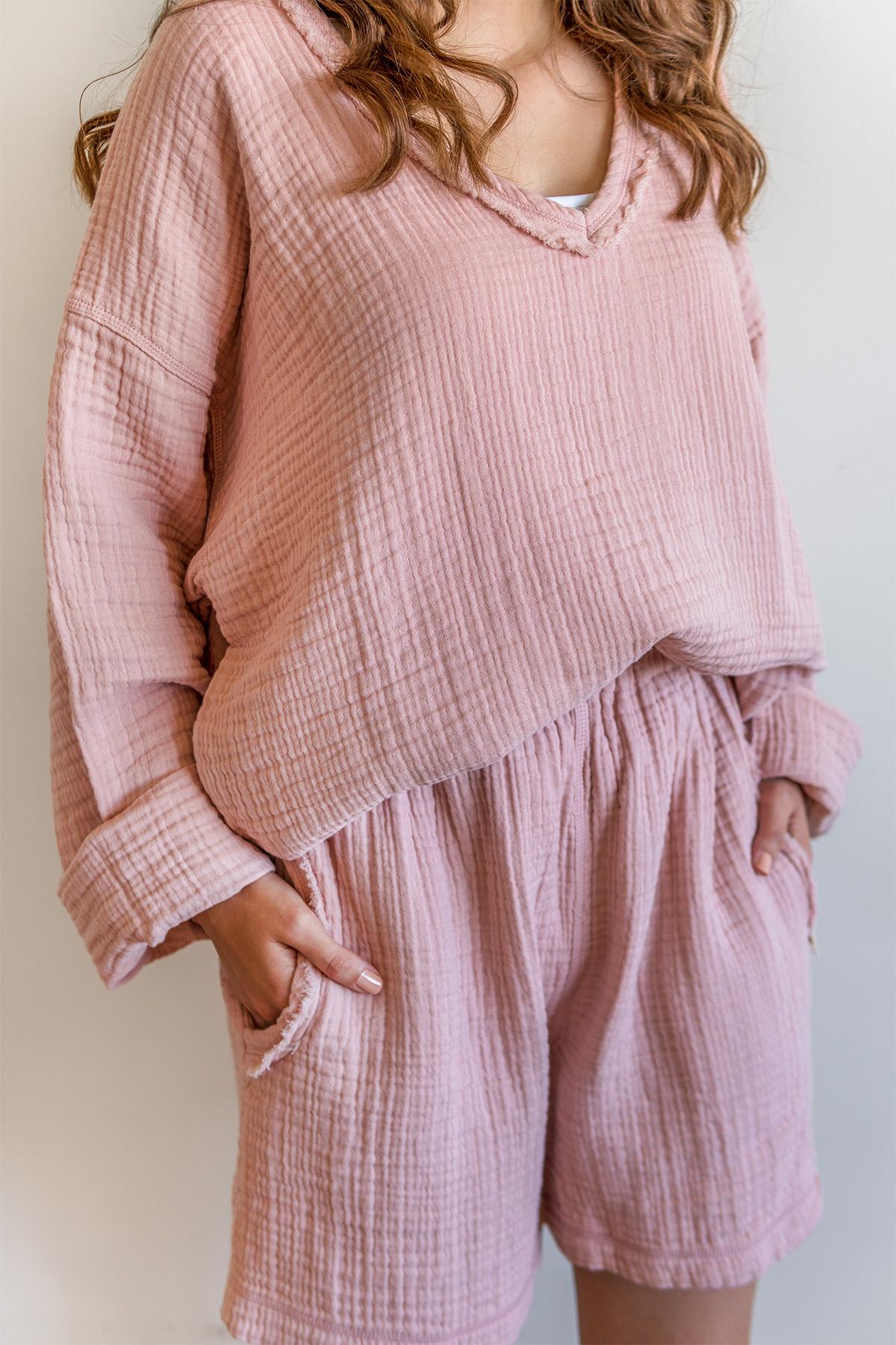Lambert Müslin Sweat Pembe