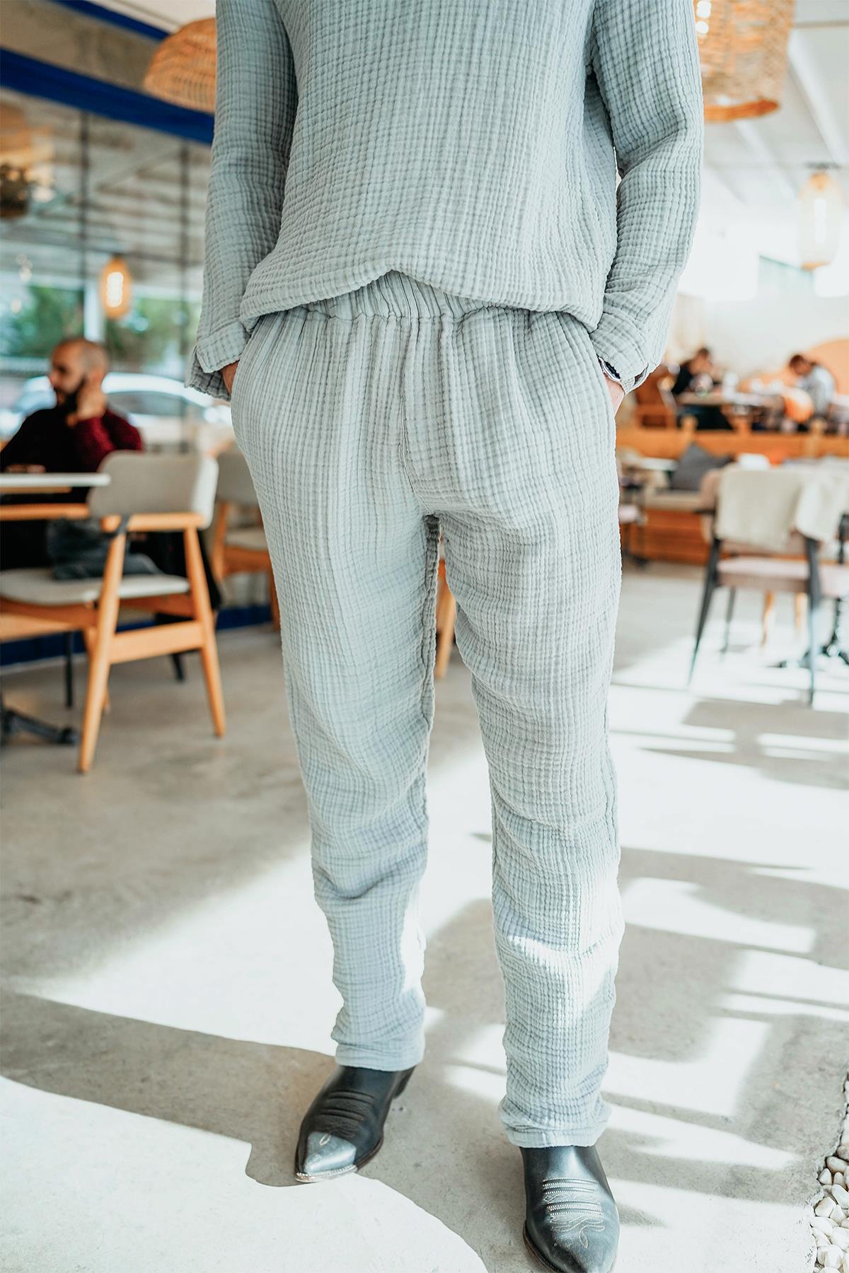 Luken Müslin Unisex Takım Gri