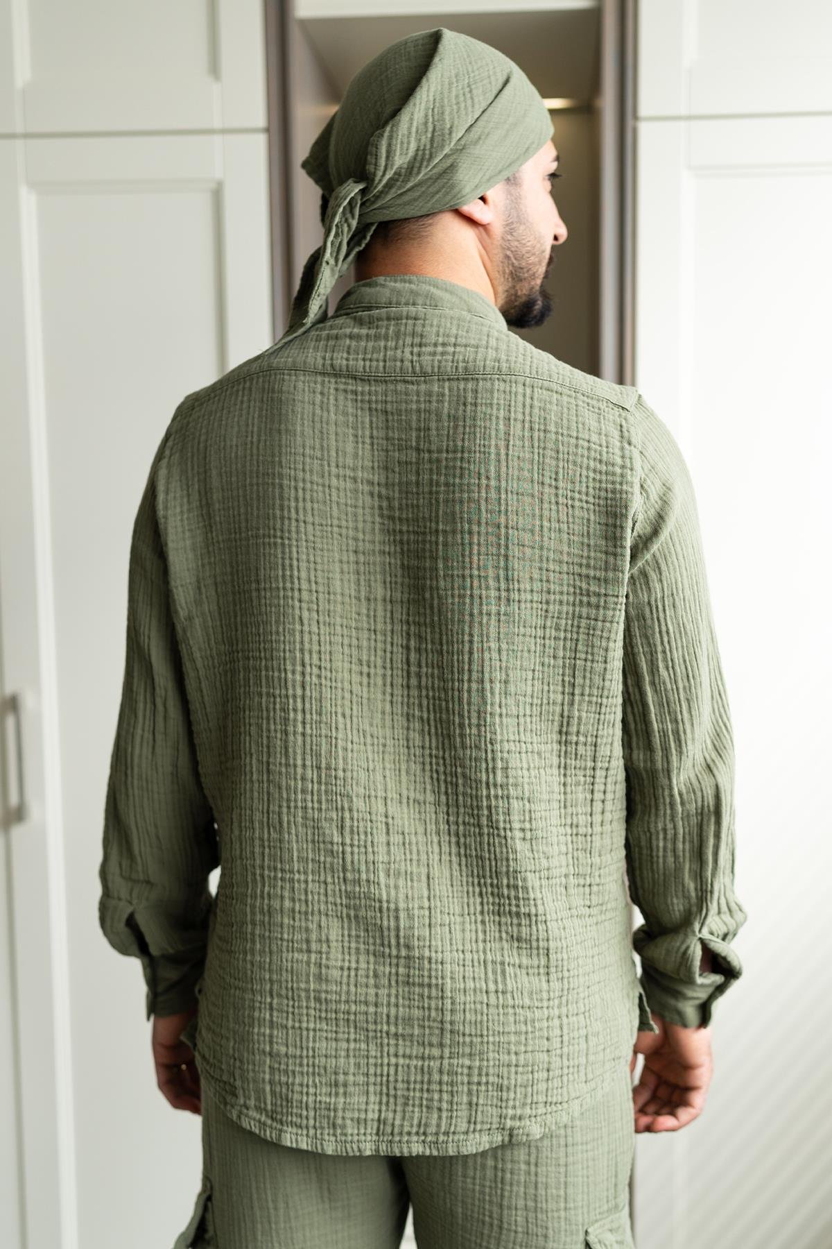 Ravi Müslin Erkek Kargo Hac&Umre Takım Haki