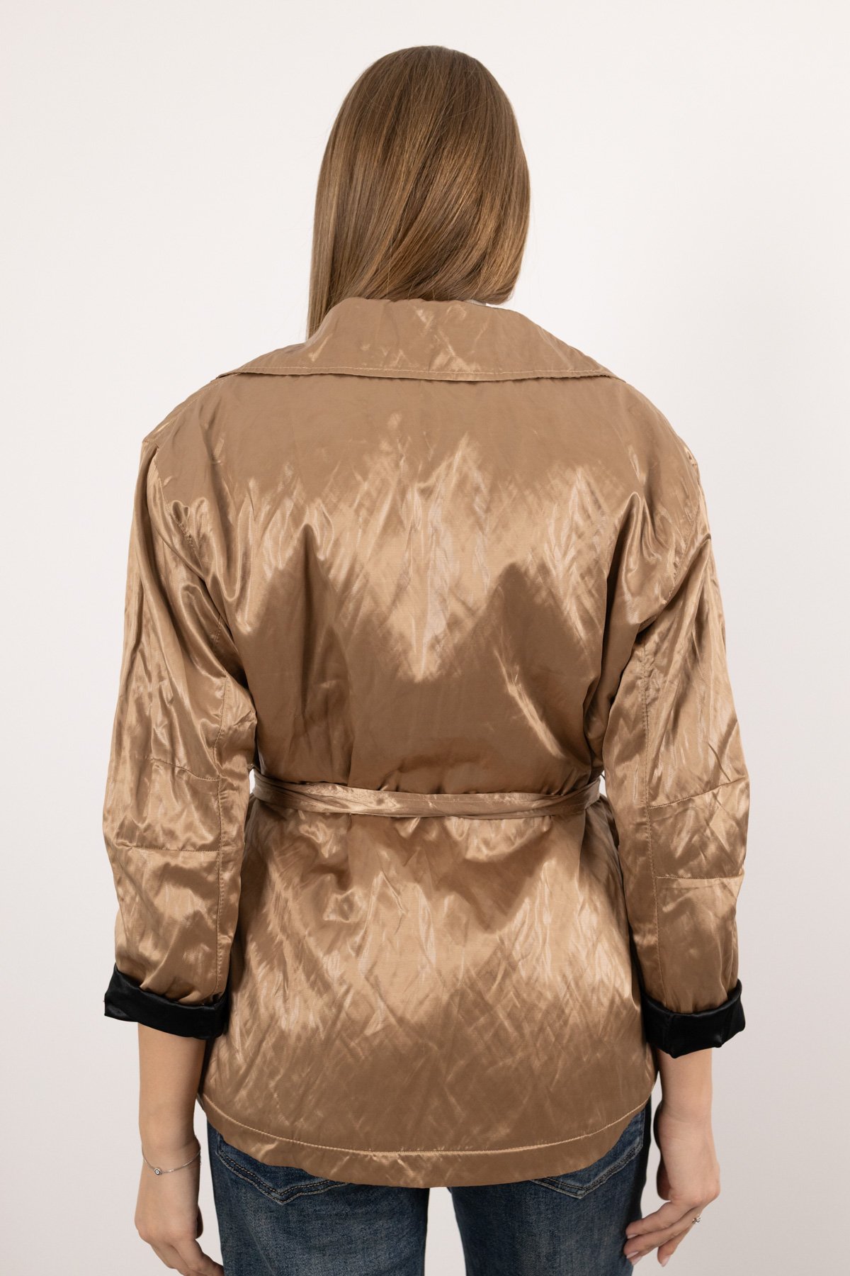 Bel Bağlama Detay V Yaka Ceket