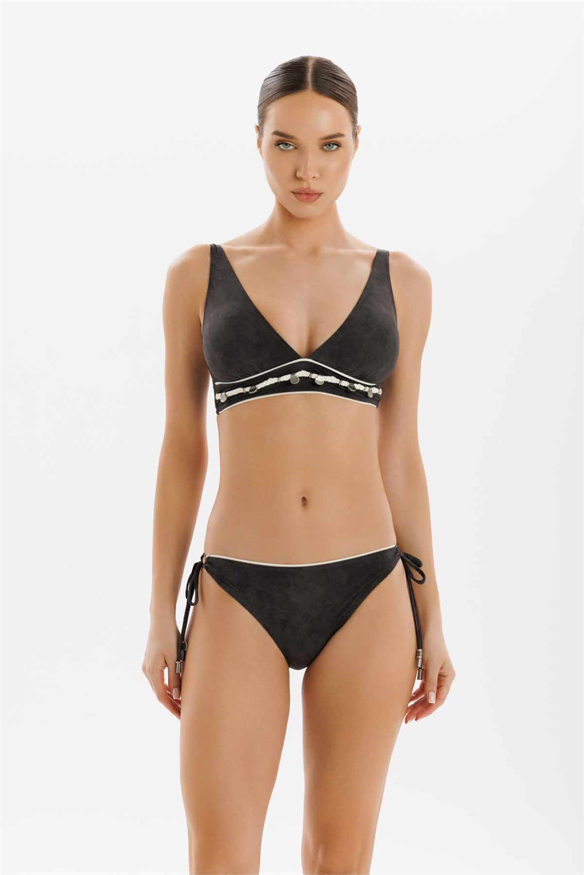 Bel Örgü Ve Taş Detaylı Kadın Bikini