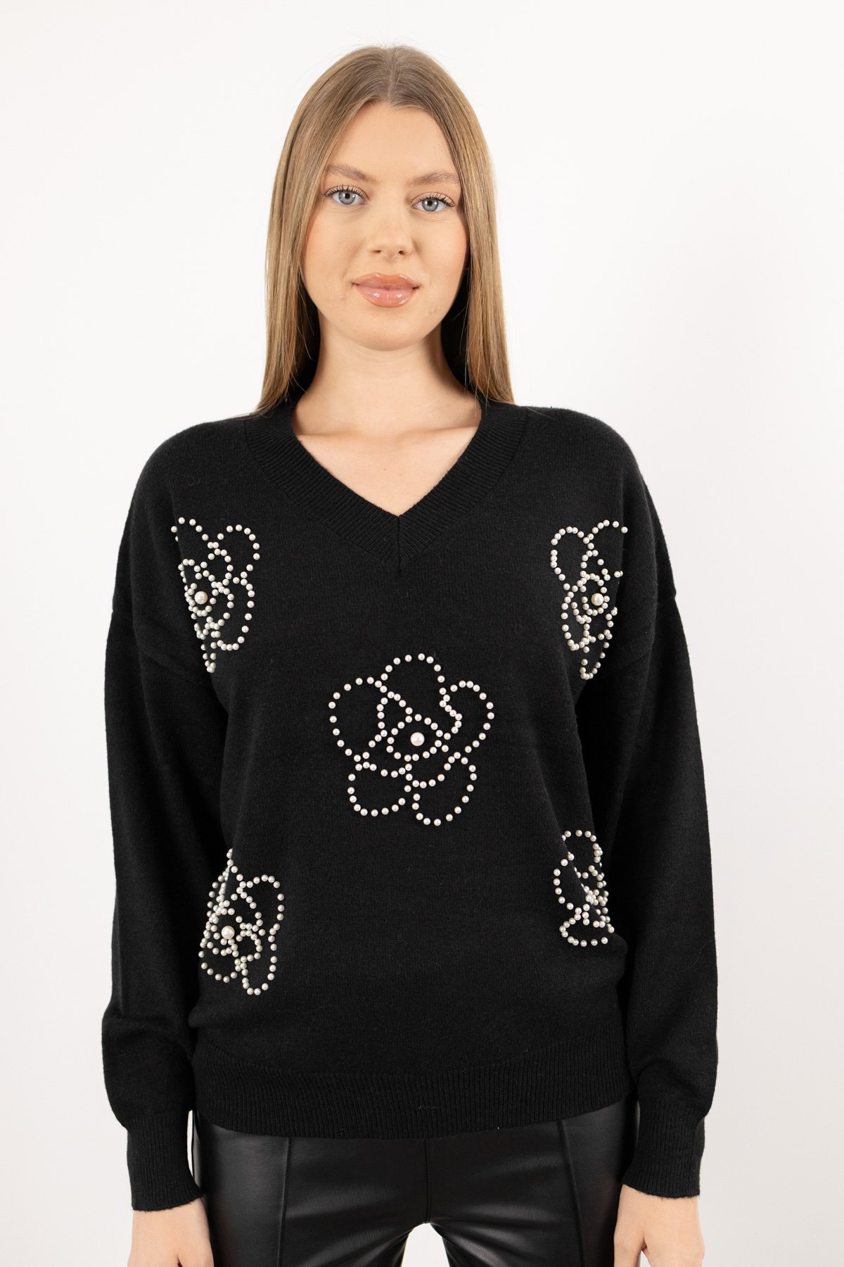 Boncuk İşleme Detay Triko