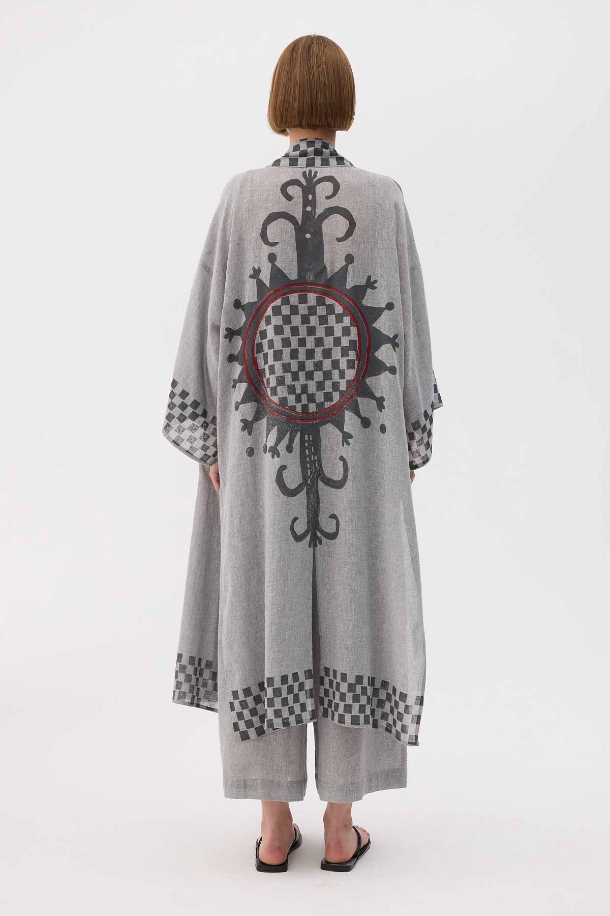 Dama Desenli Kimono