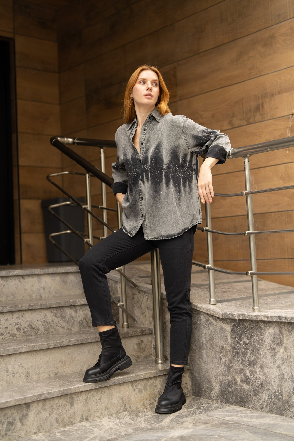 Geniş Kesim  Likralı Jeans Pantolon