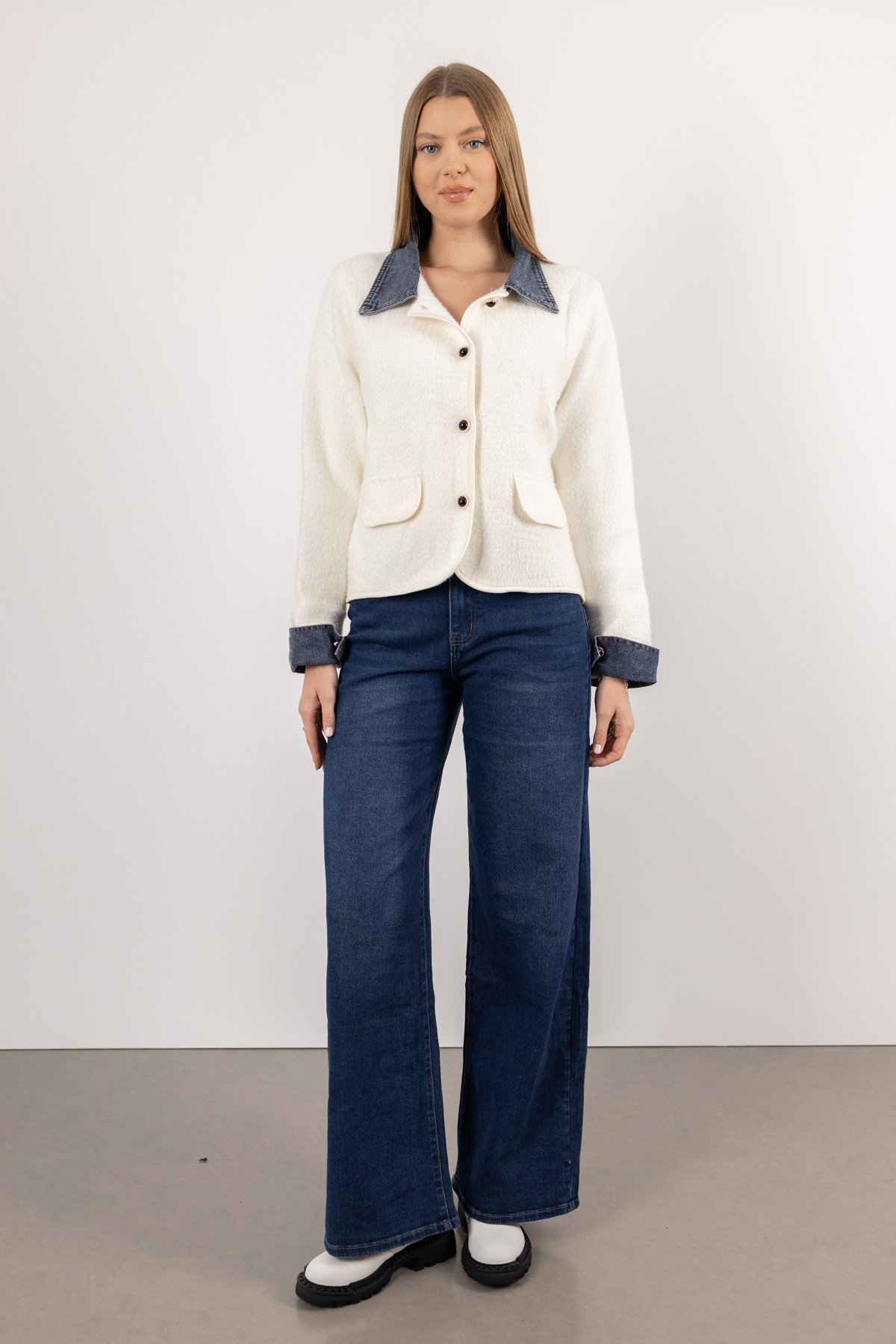 Geniş Paça Jean Pantolon