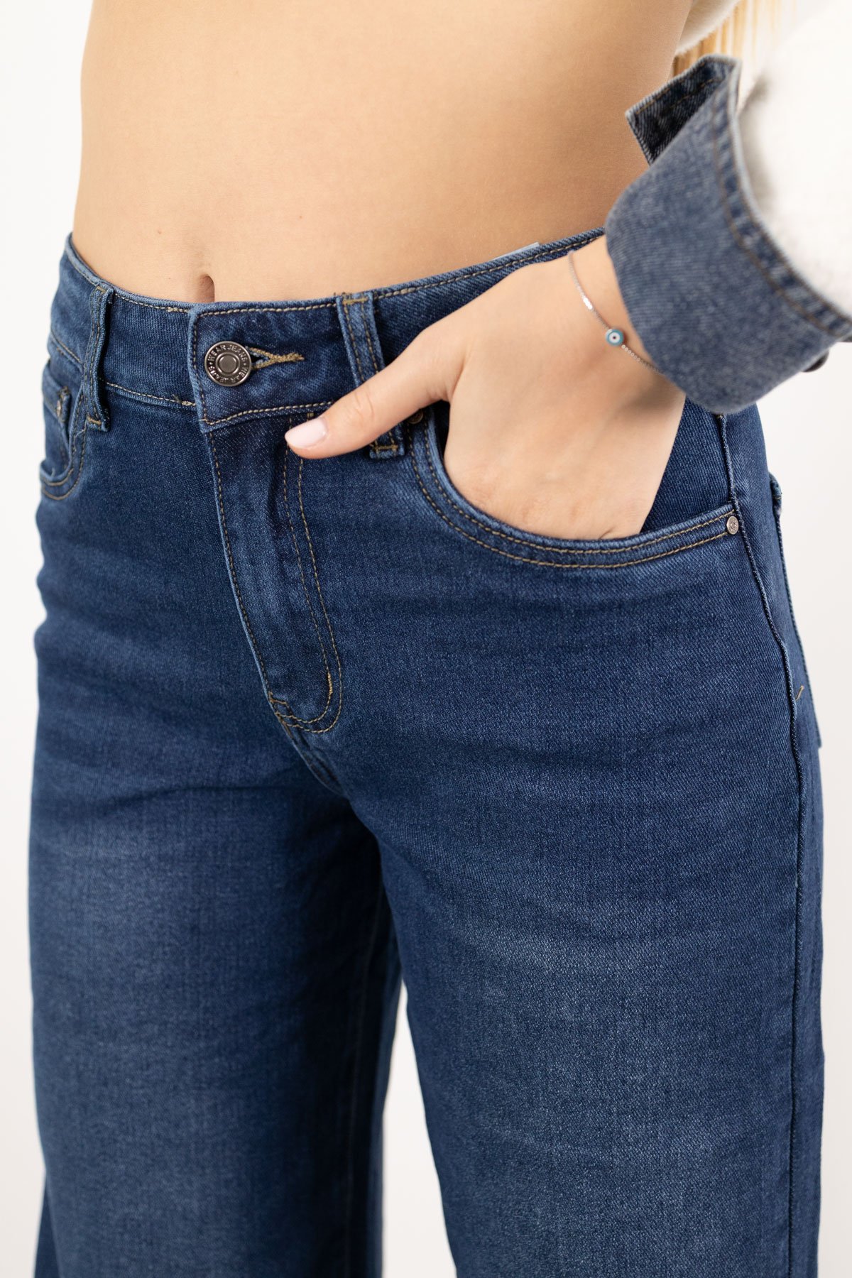 Geniş Paça Jean Pantolon