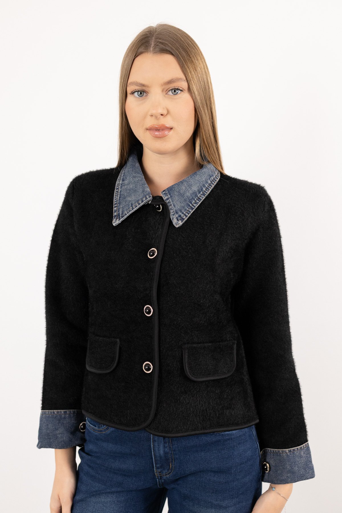 Jean Parça Detay Ceket