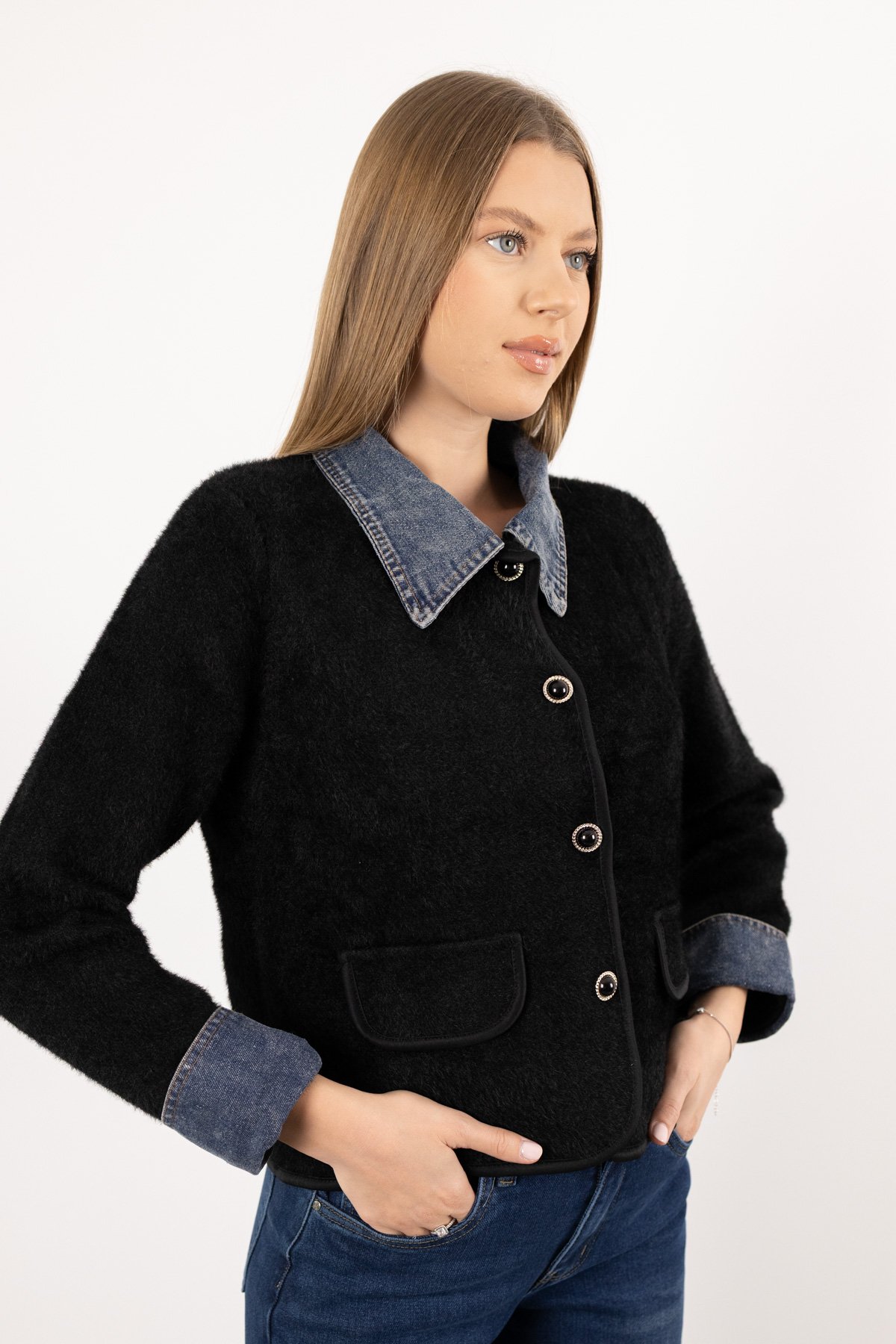 Jean Parça Detay Ceket