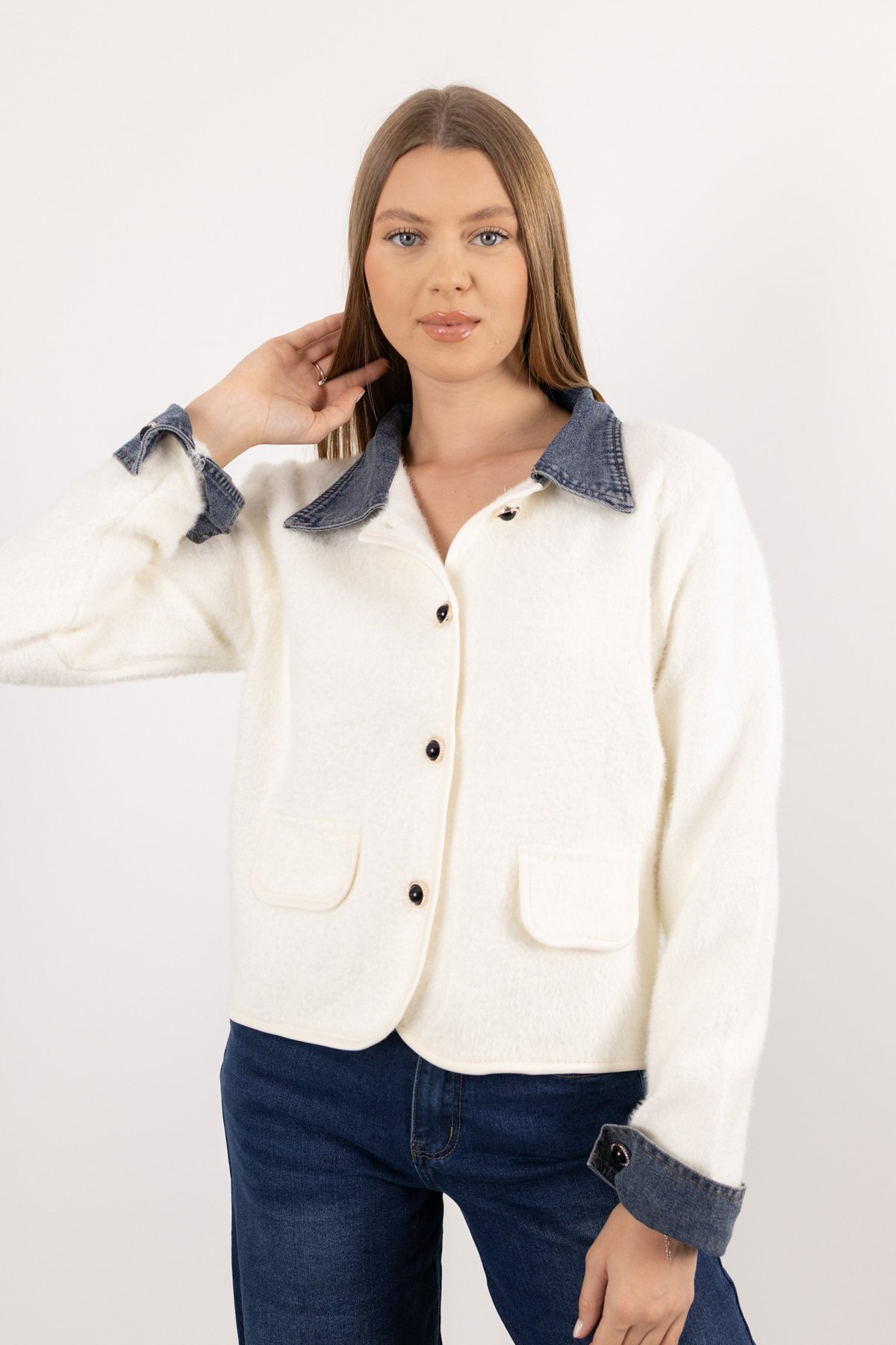 Jean Parça Detay Ceket