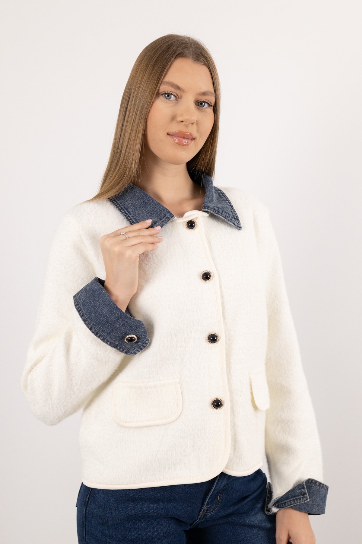 Jean Parça Detay Ceket