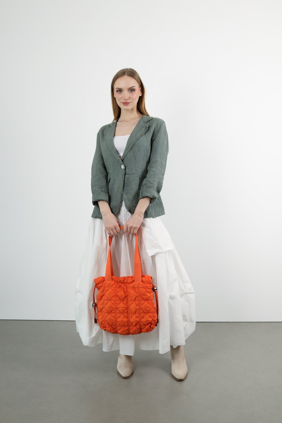 Kare Desenli Omuz Çantası