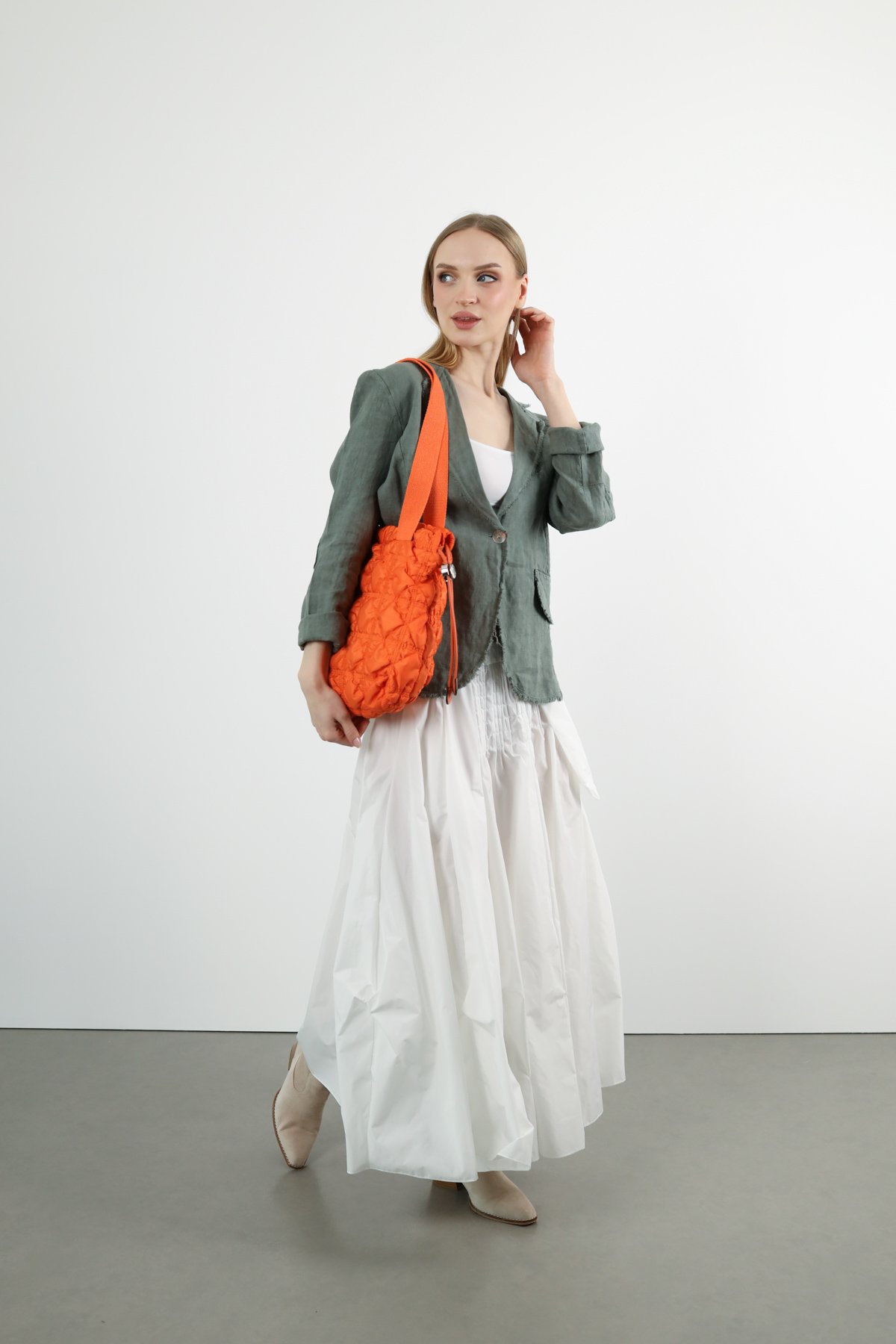 Kare Desenli Omuz Çantası