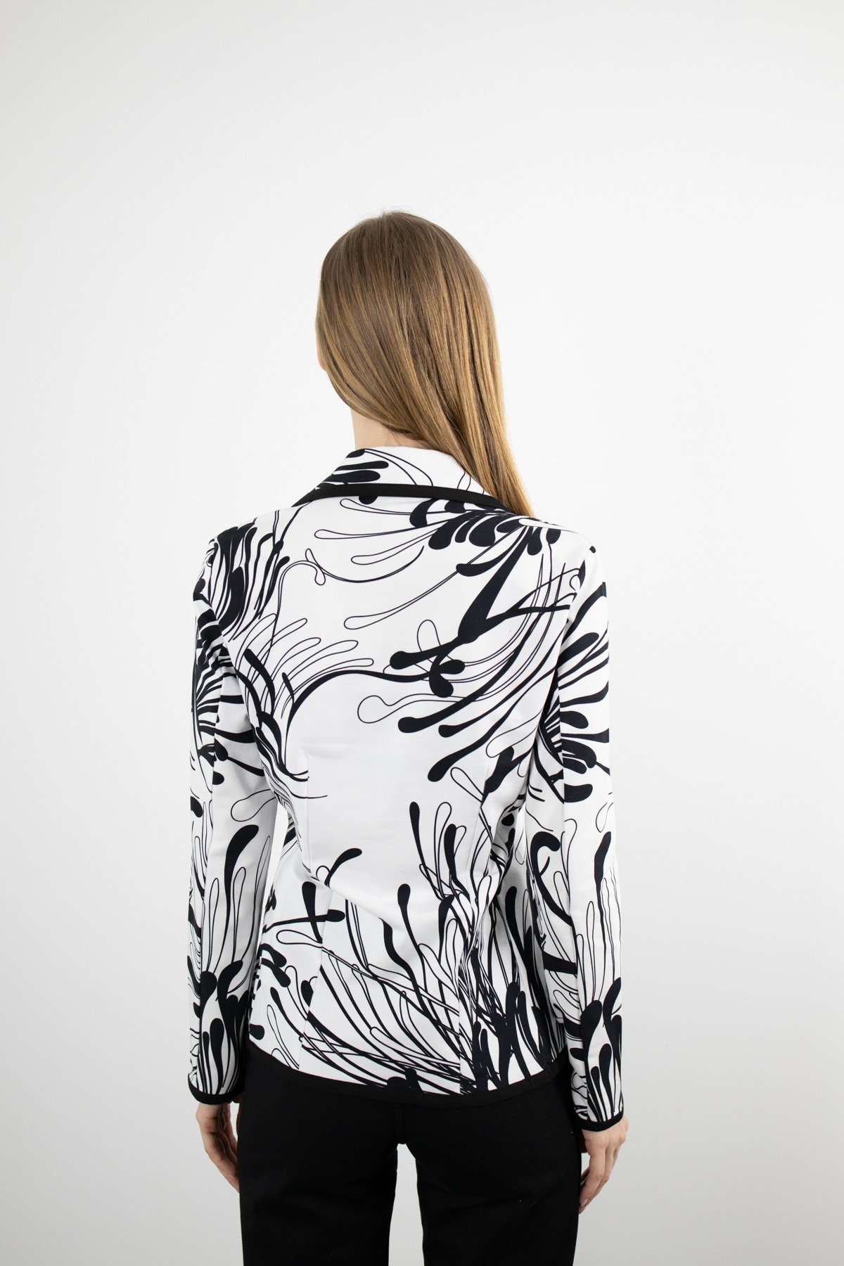 Kare Düğme Detay Gömlek Yaka Ceket