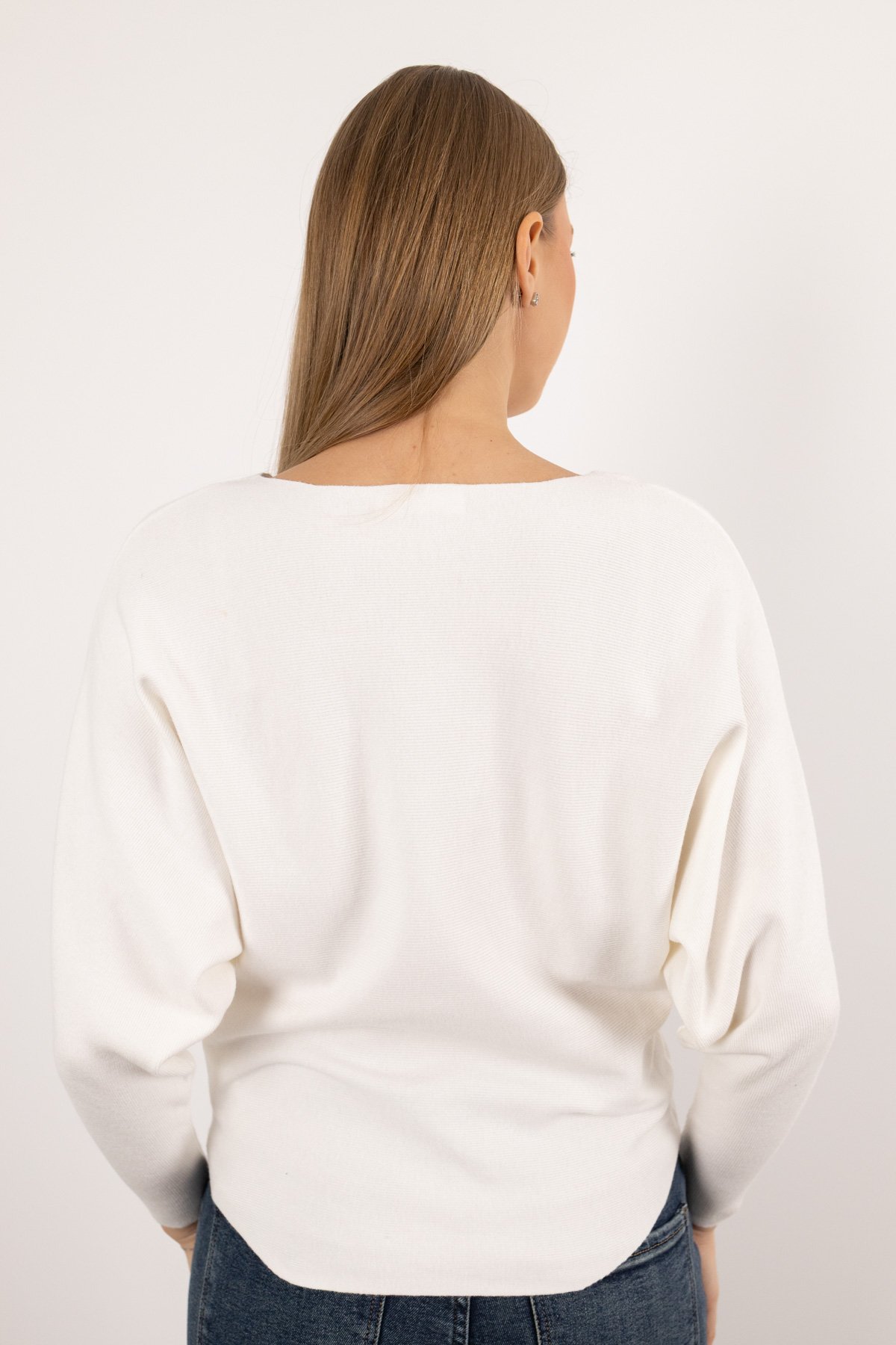 Kelebek Desen Pul Payet İşleme Triko