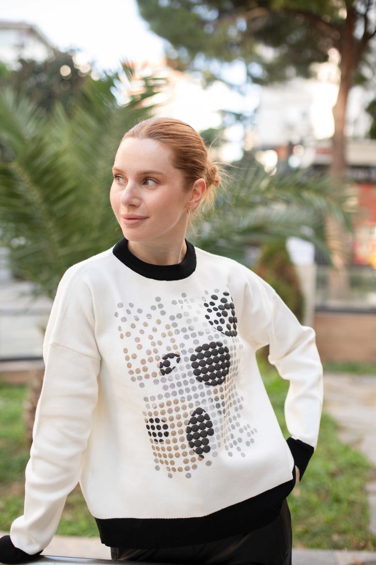 Puantiye Kabartma Desen Kazak