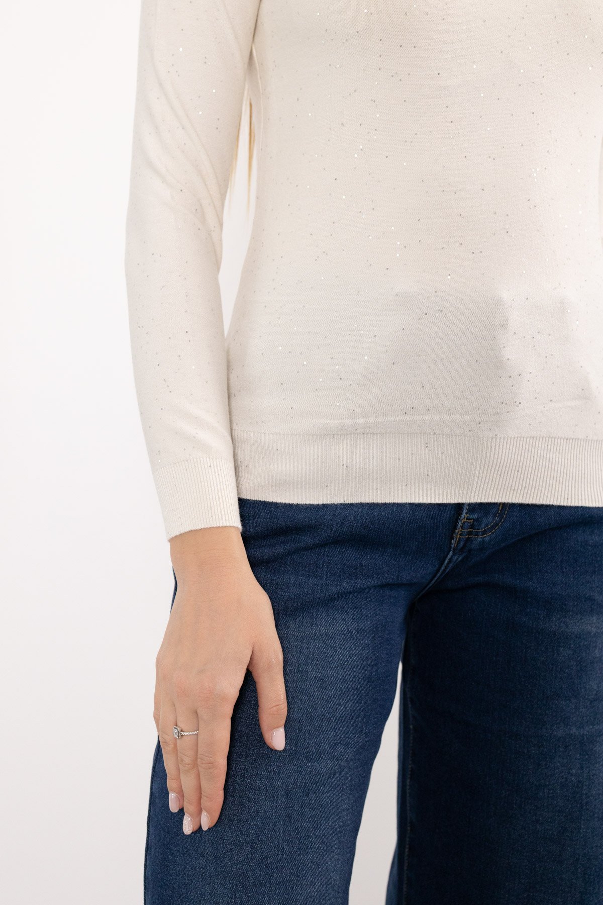 Pul Payet Desen Balıkçı Yaka Triko