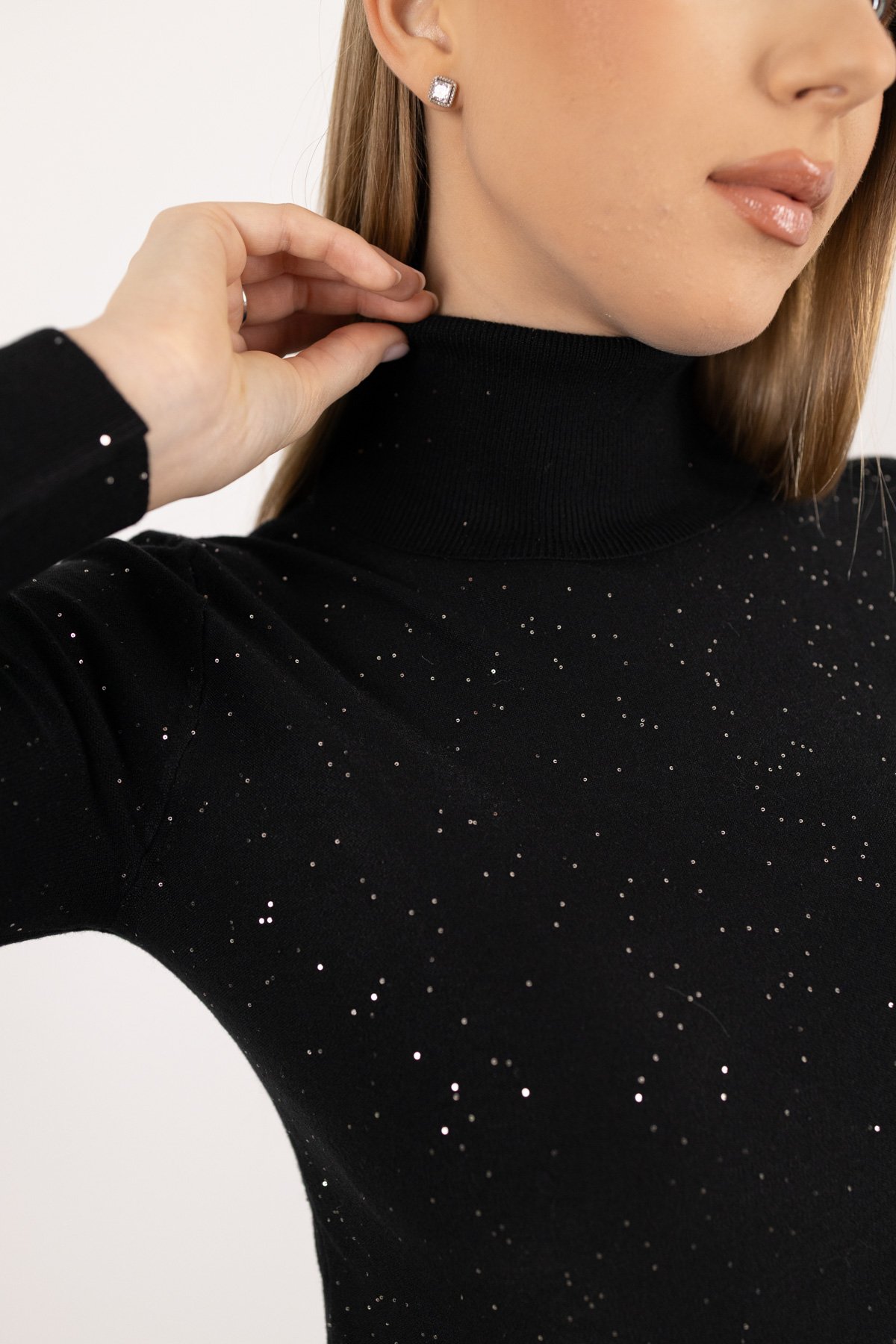 Pul Payet Desen Balıkçı Yaka Triko