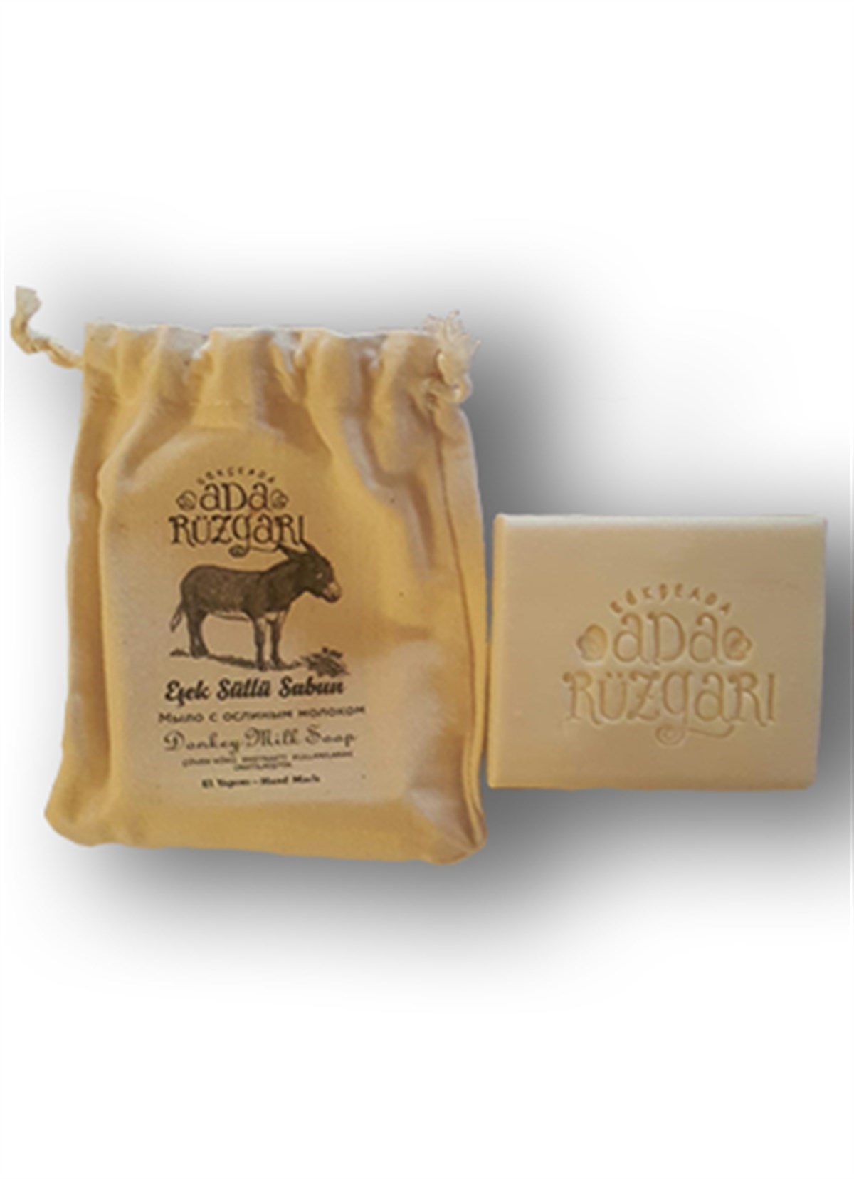 Gökçeada Taş Dövme Eşek Sütü Sabunu (Keseli) 125gr.