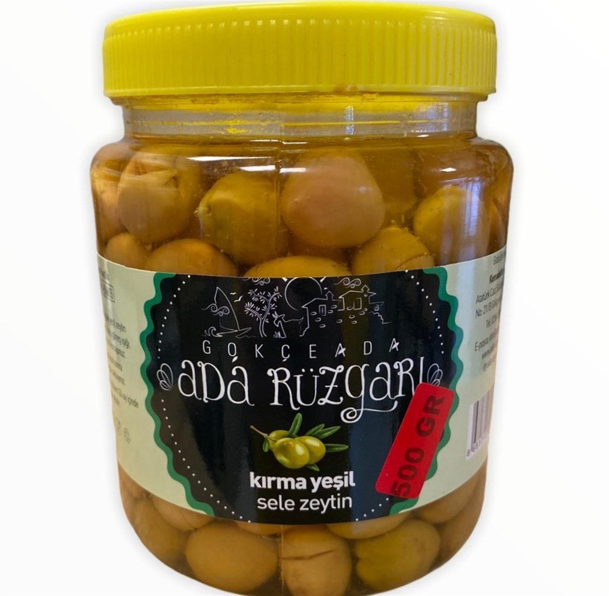 Gökçeada Yeşil Kırma Zeytin 500 gr. (321-350)