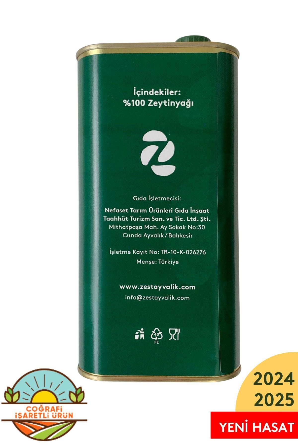 ZEST AYVALIK Cold Extracted Extra Virgin Olive Oil (EVOO) Tin Can 1 L