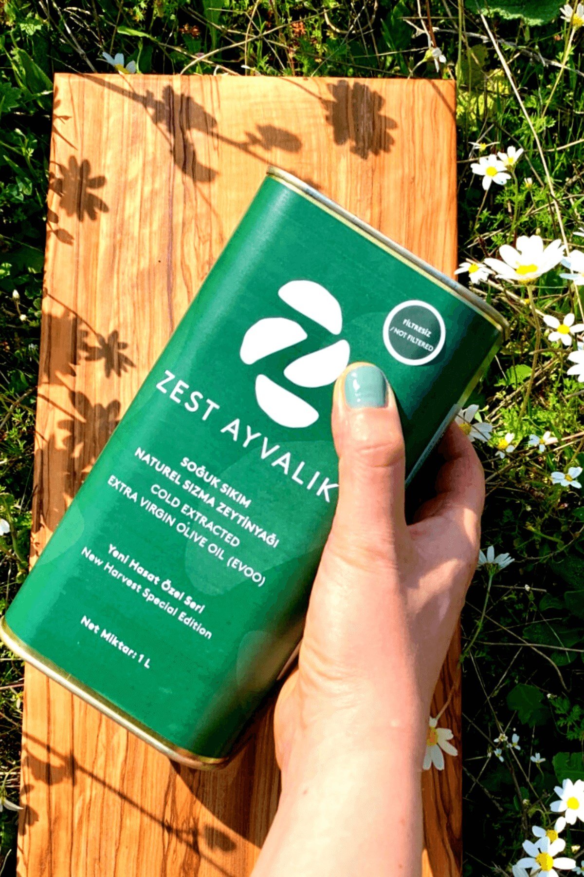 ZEST AYVALIK Cold Extracted Extra Virgin Olive Oil (EVOO) Tin Can 1 L