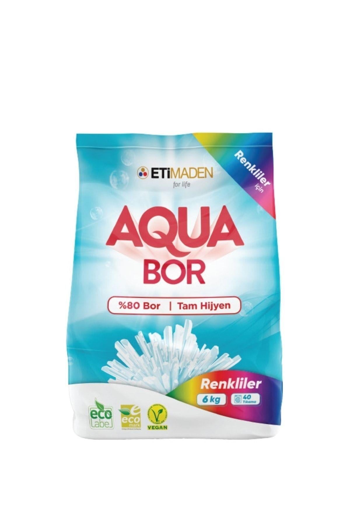 AQUA BOR TOZ DETERJAN 6 KG RENKLİLER