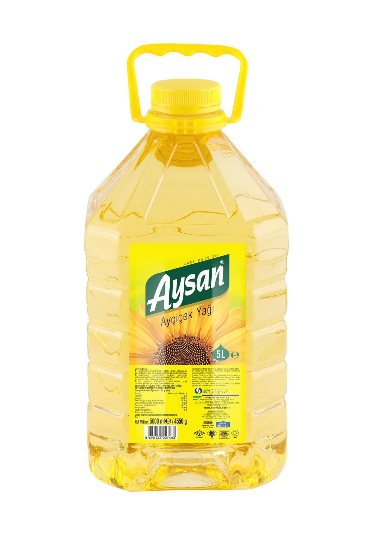 AYSAN AYÇİÇEK YAĞI 5 LT KARE