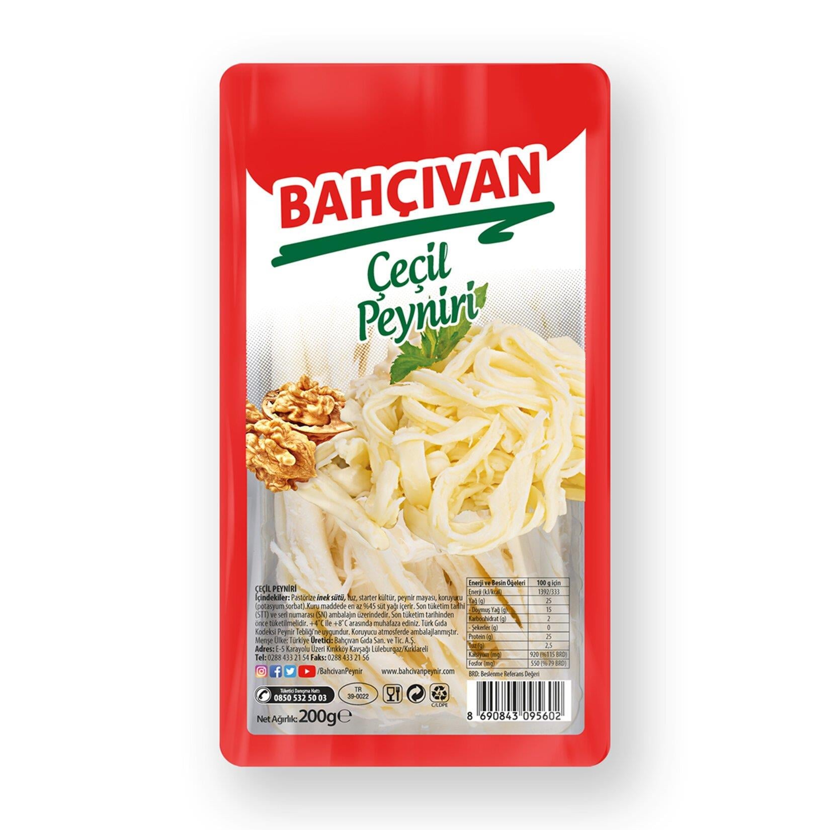 BAHÇIVAN ÇEÇİL PEYNİRİ 200 GR